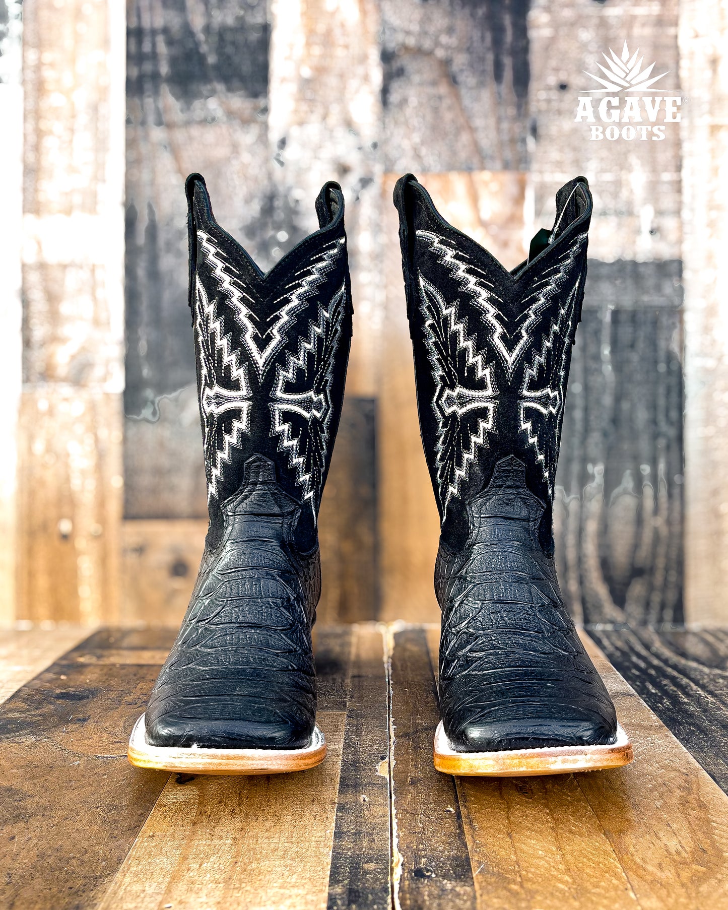 Cowboy Boot Black Python