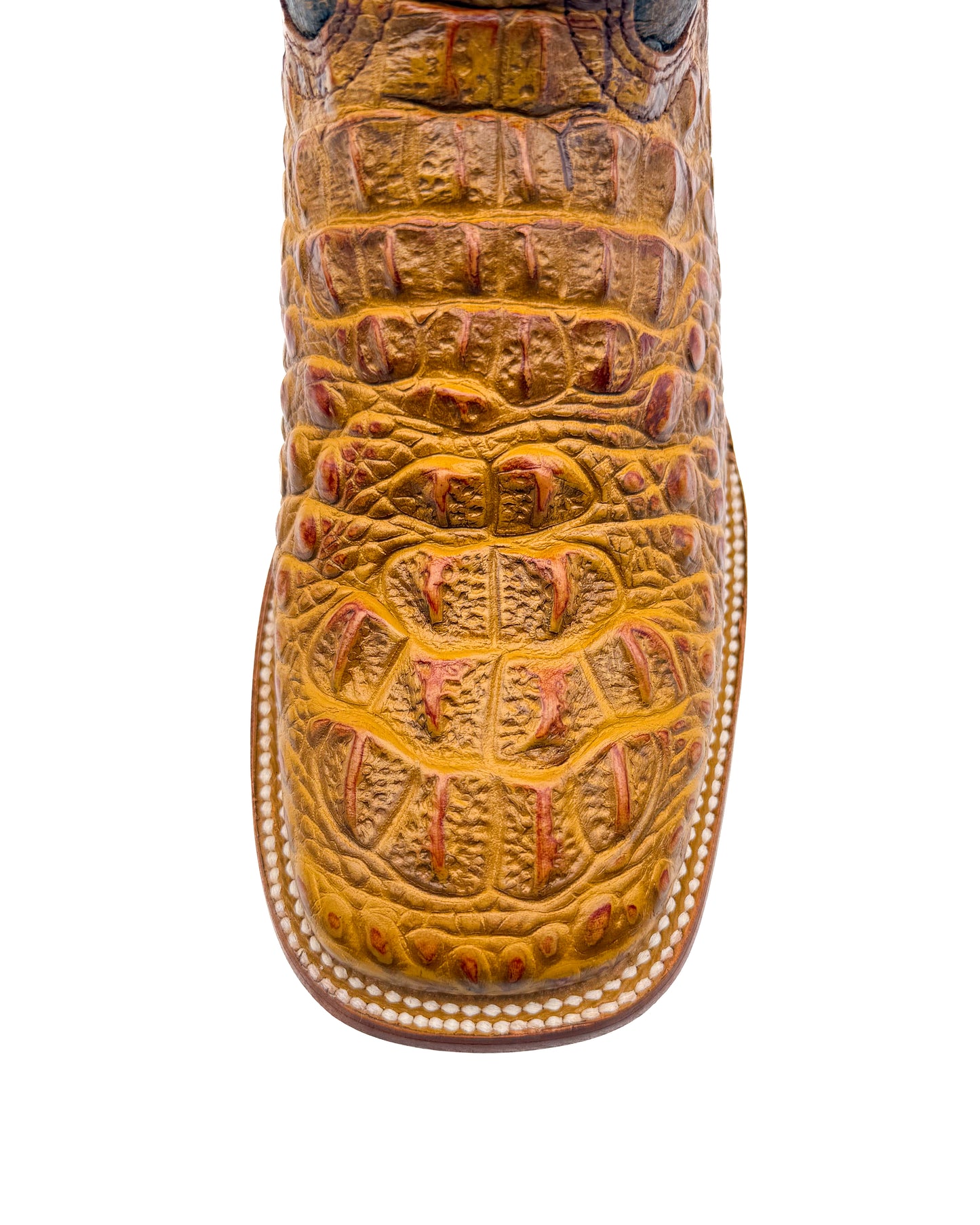 Cowboy Boot Caiman Hornback Neck Honey