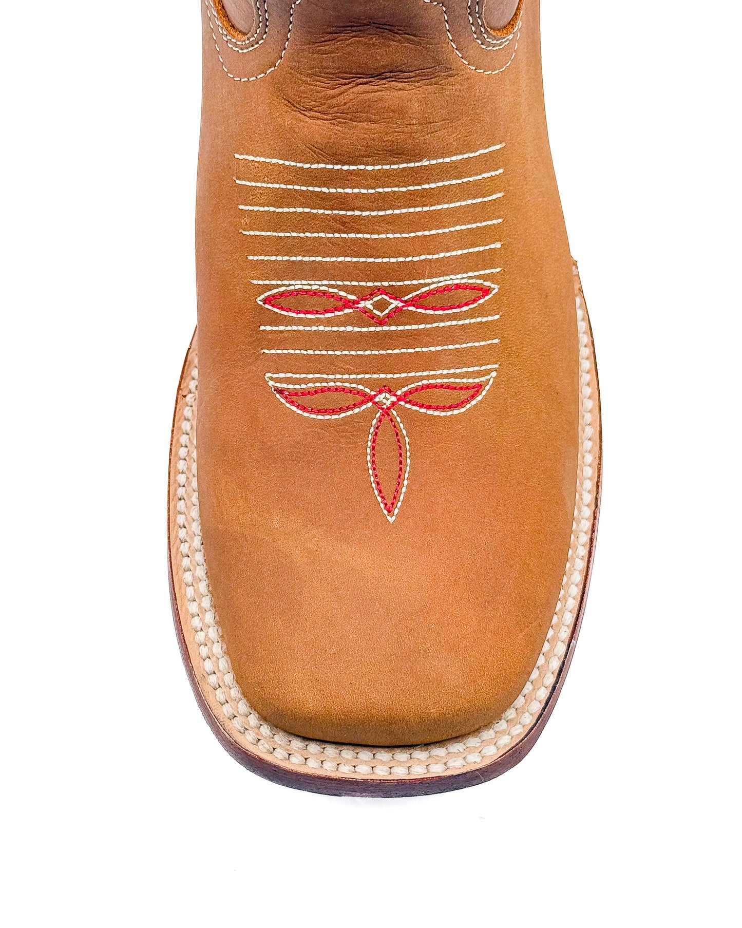 Cowboy Boot Roses Embroidered Brown