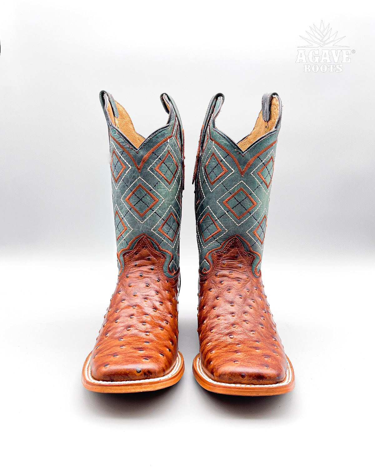Cowboy Boot Ostrich Cognac