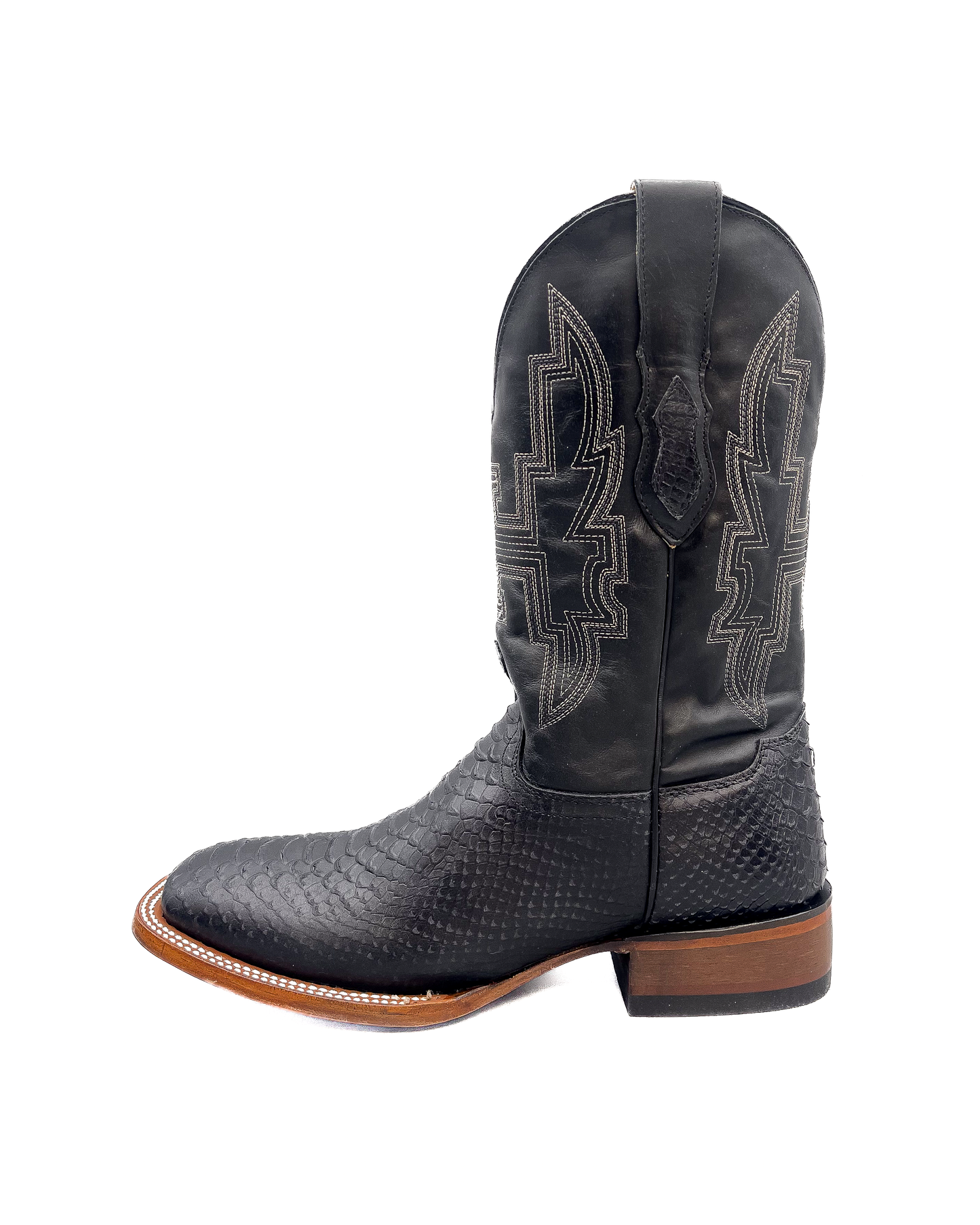 Cowboy Boot Black Python