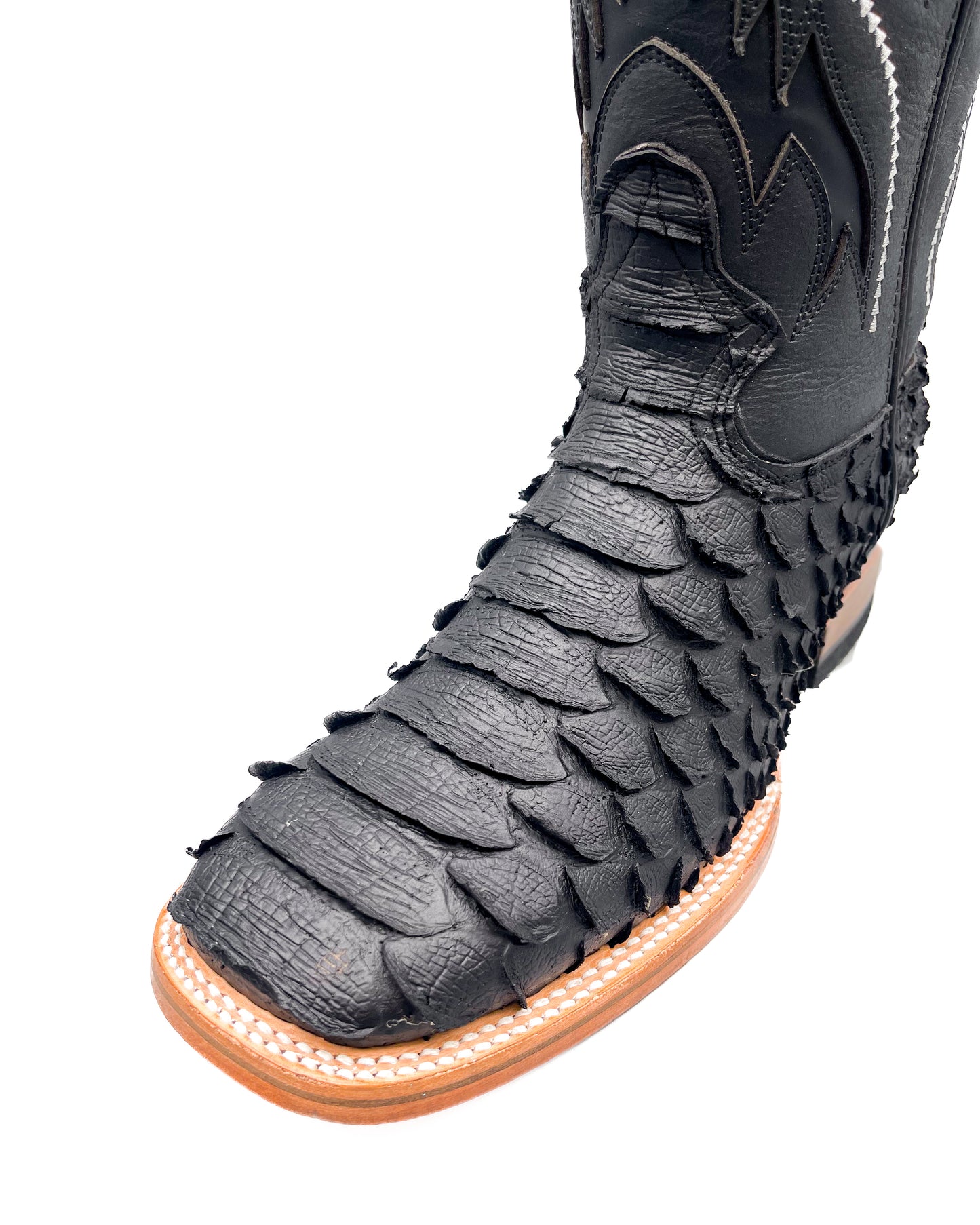 Cowboy Boot Jumbo Python Matte Black