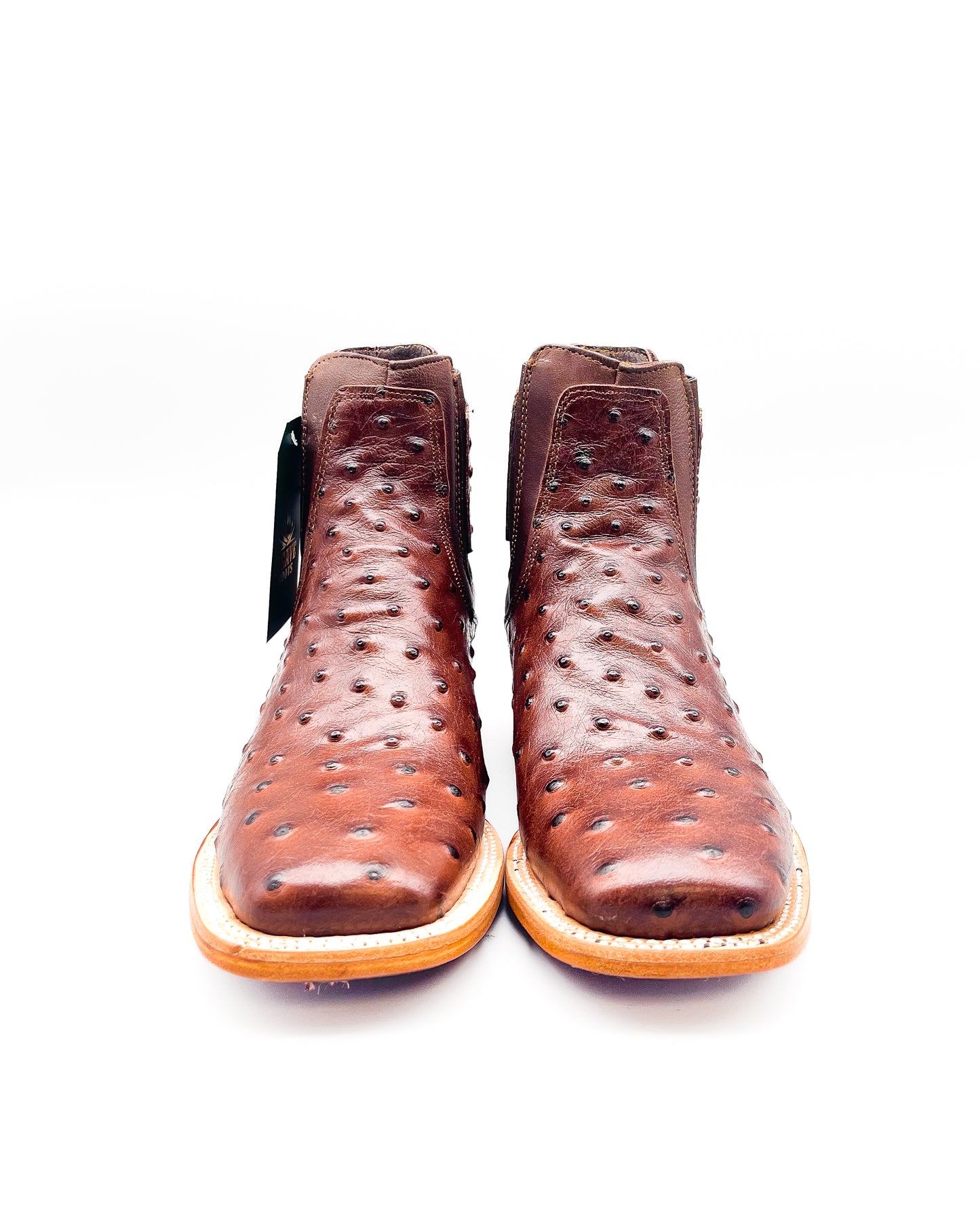 Ankle Boot Brown Ostrich