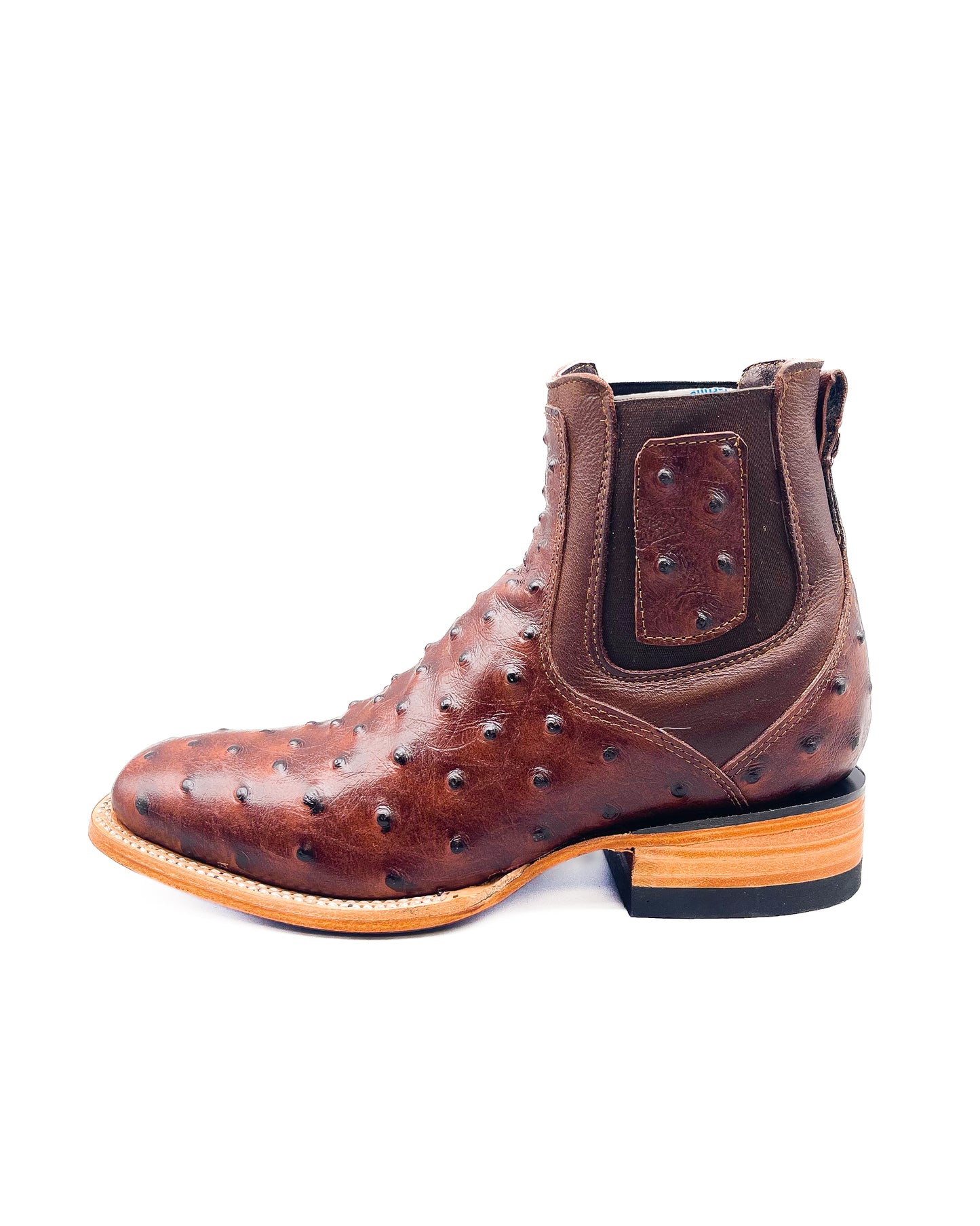 Ankle Boot Brown Ostrich