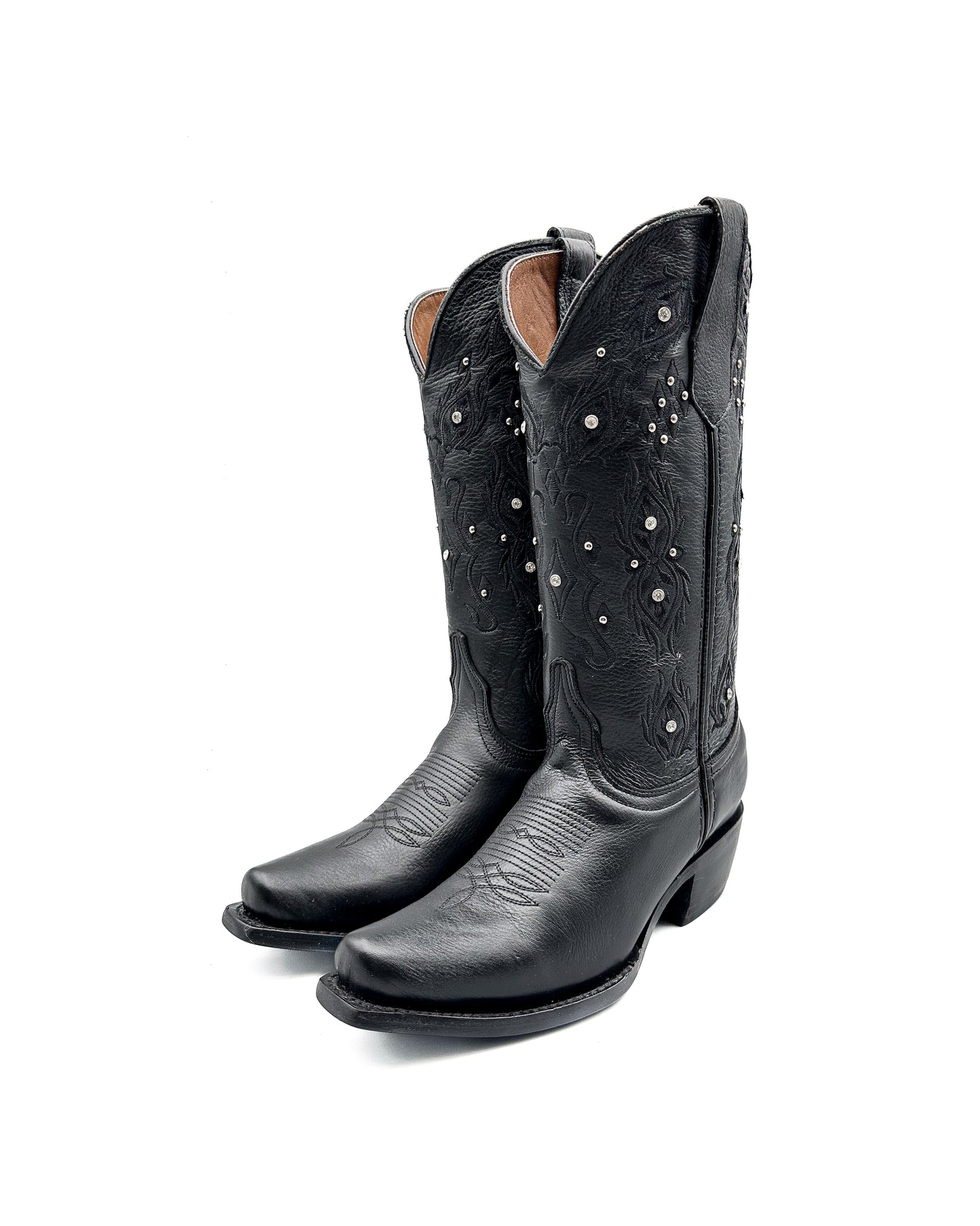 Cowboy Boot Lucia Black Leather
