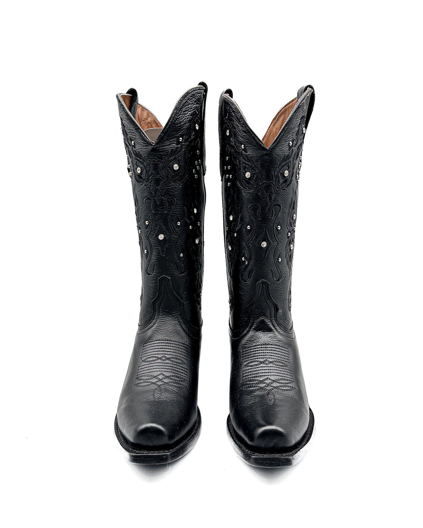 Cowboy Boot Lucia Black Leather