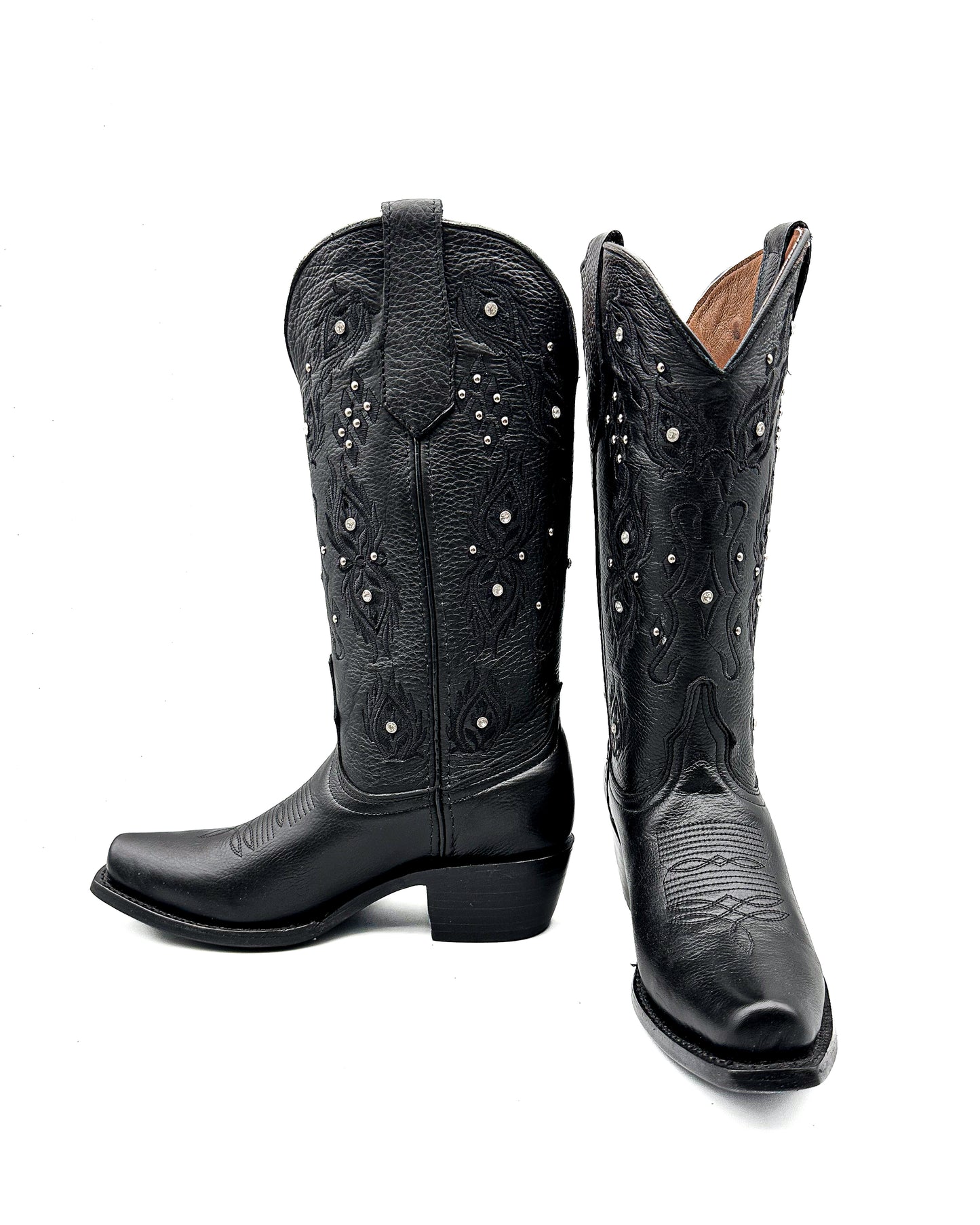 Cowboy Boot Lucia Black Leather