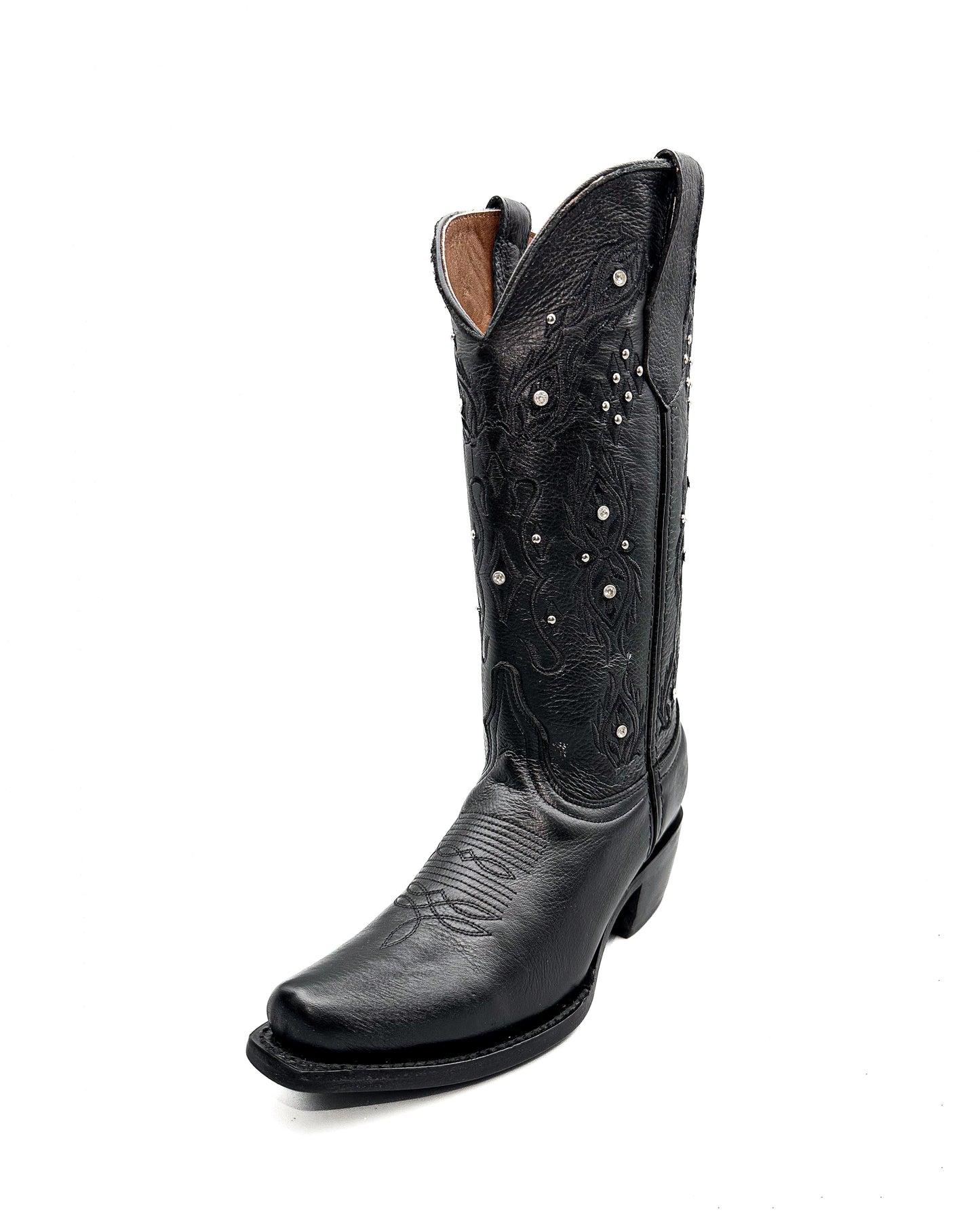 Cowboy Boot Lucia Black Leather