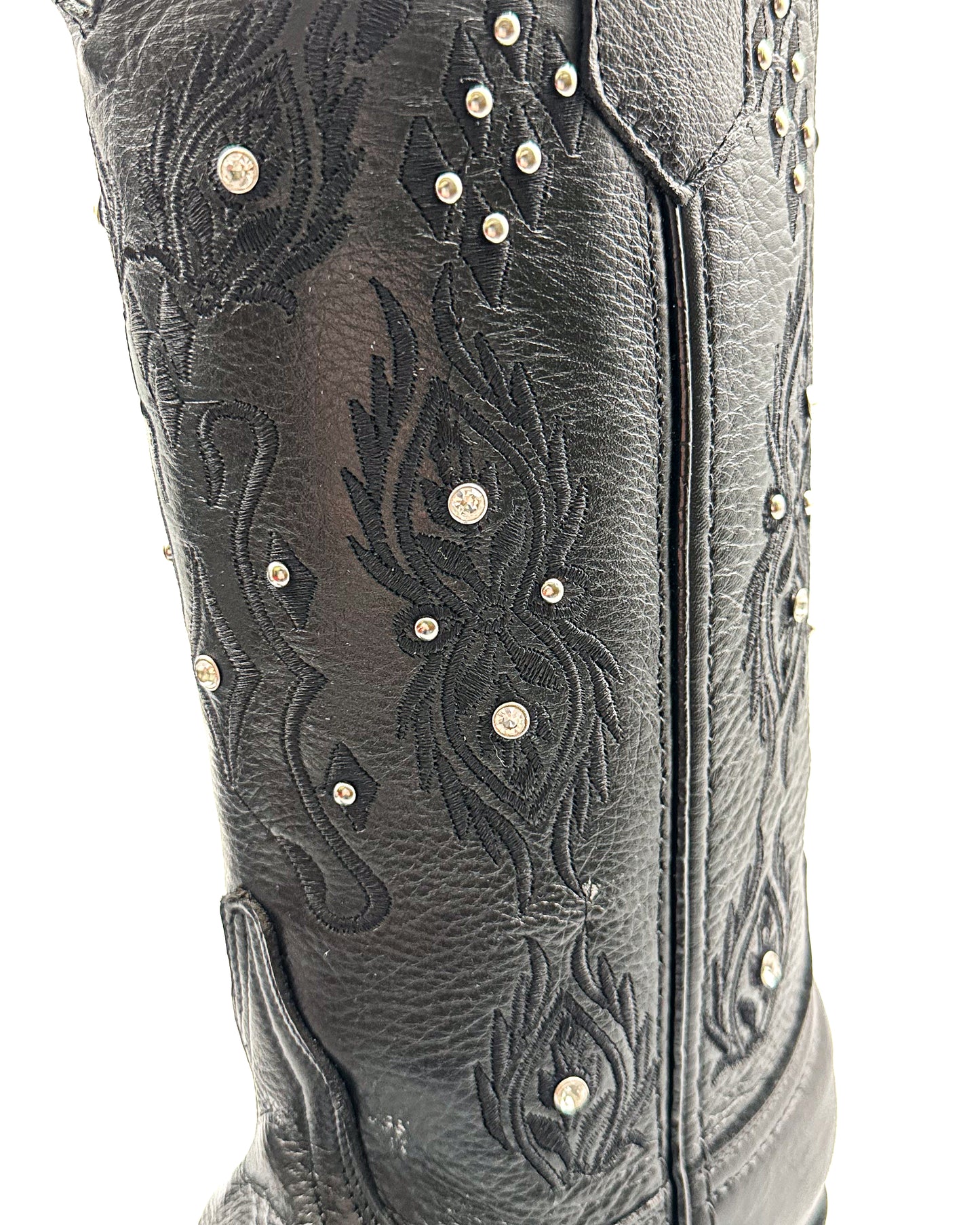 Cowboy Boot Lucia Black Leather