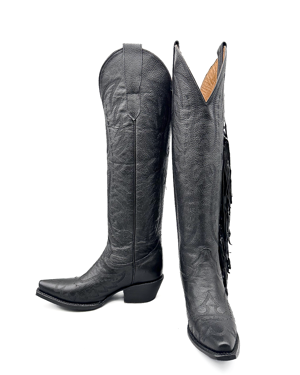 Cowboy Boot Tall Blackout Fringe