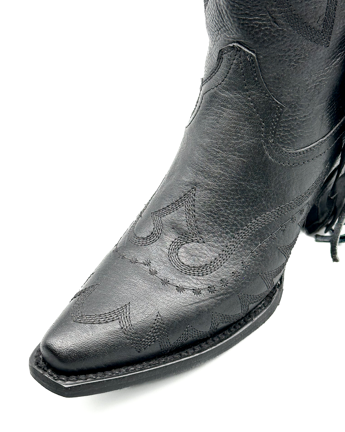 Cowboy Boot Tall Blackout Fringe