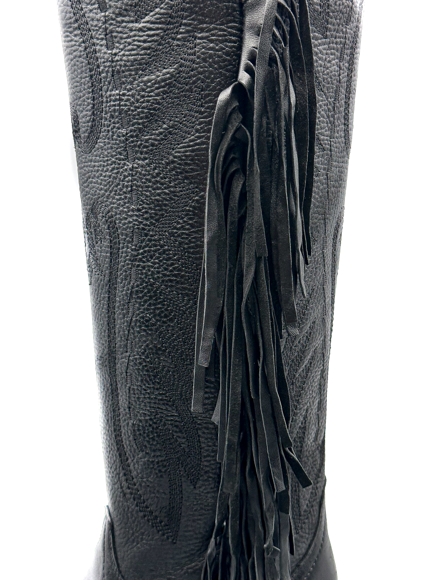 Cowboy Boot Tall Blackout Fringe