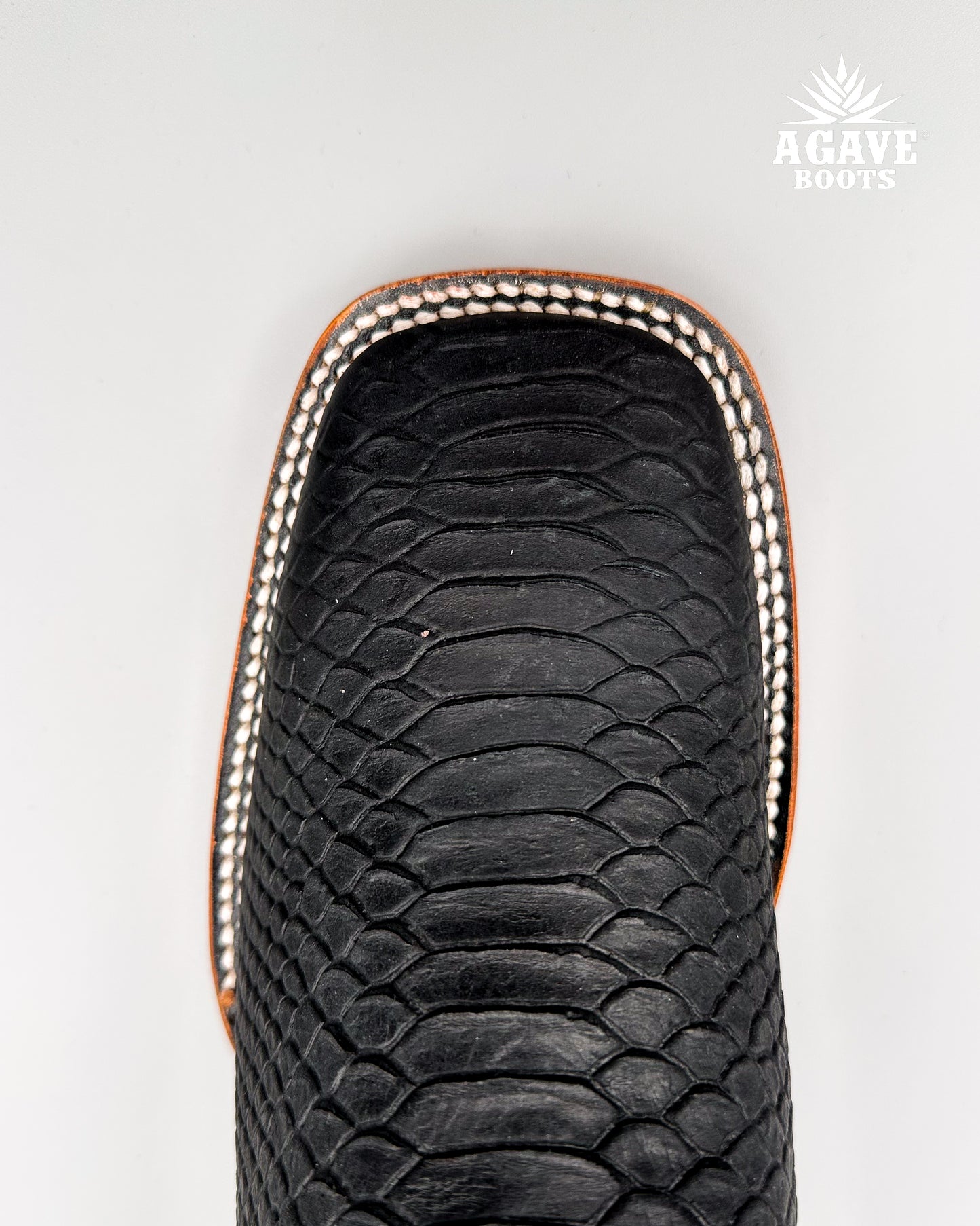 Cowboy Boot Matte Black Python