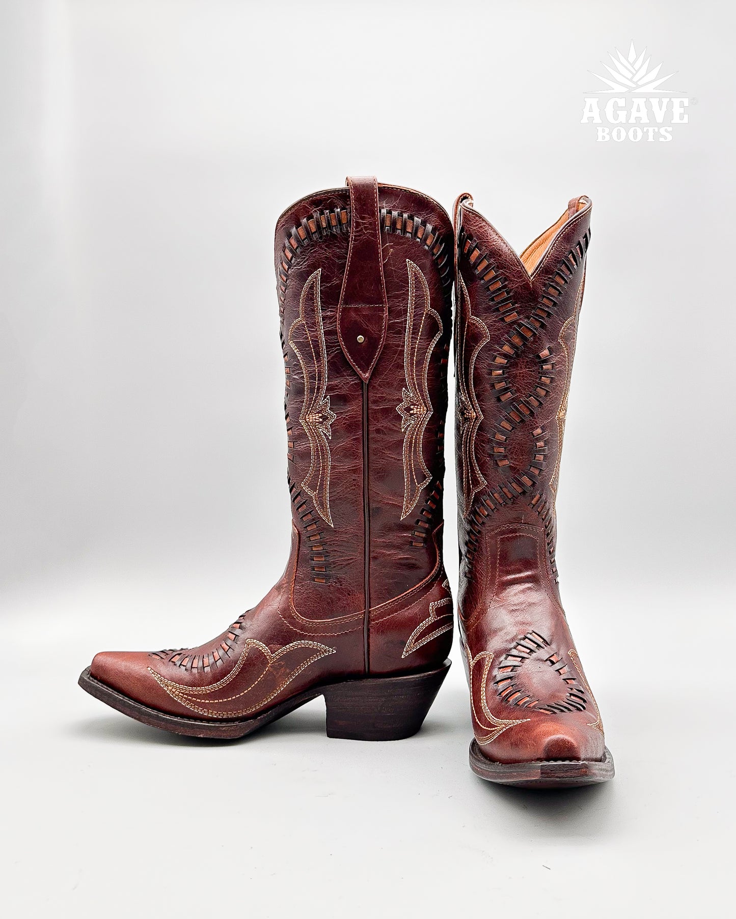 "OSLO" COGNAC | WOMEN TALL COWBOY BOOTS