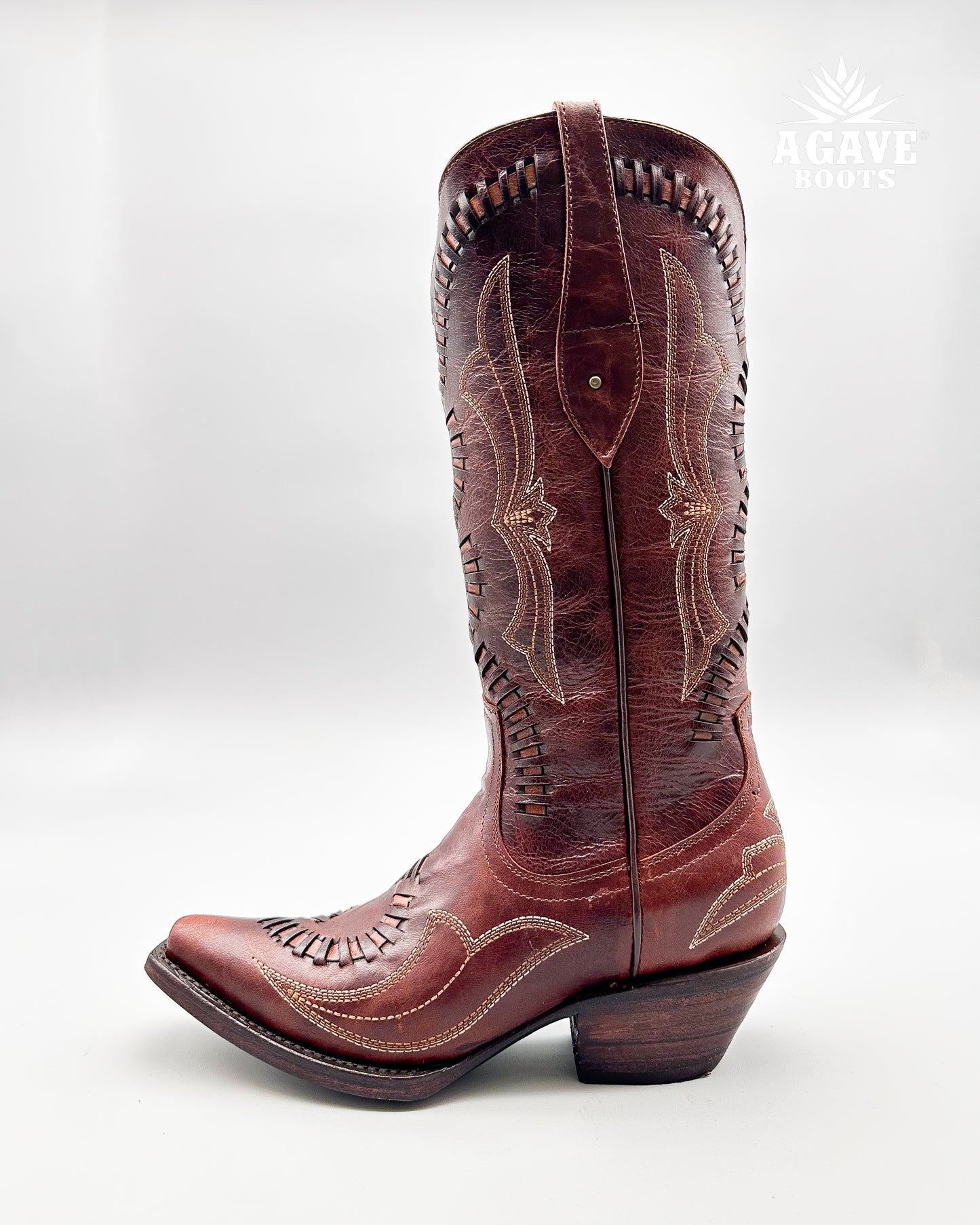 "OSLO" COGNAC | WOMEN TALL COWBOY BOOTS