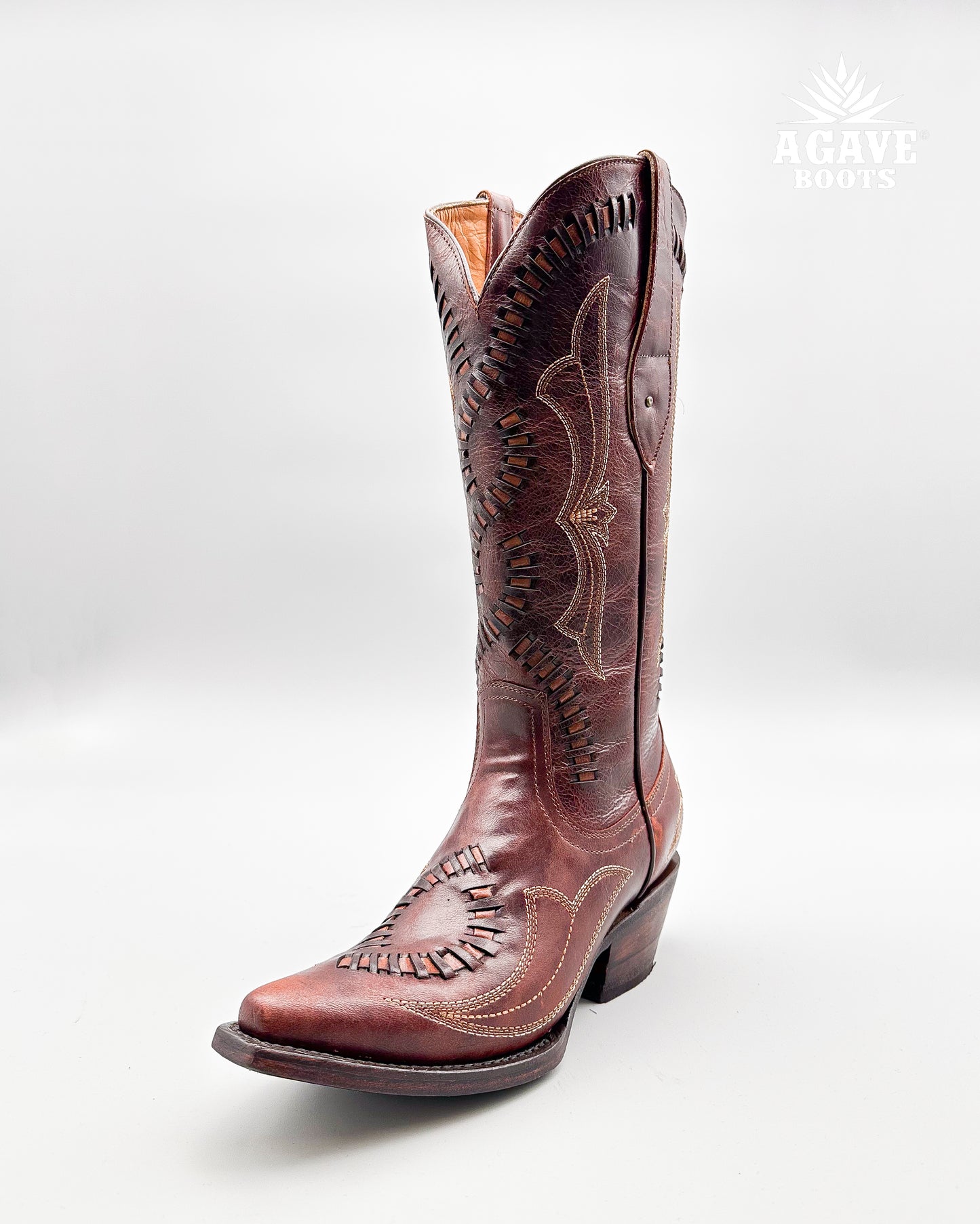 "OSLO" COGNAC | WOMEN TALL COWBOY BOOTS
