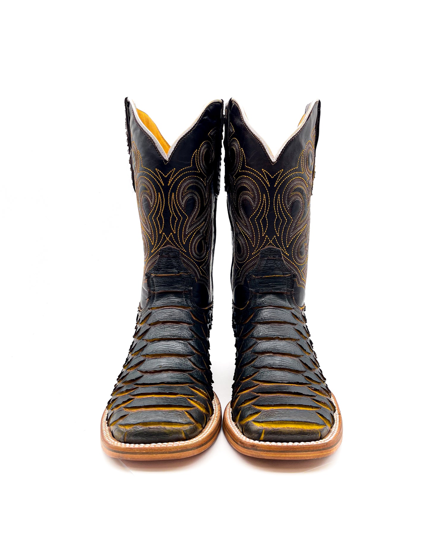 Cowboy Boot Yellow Python