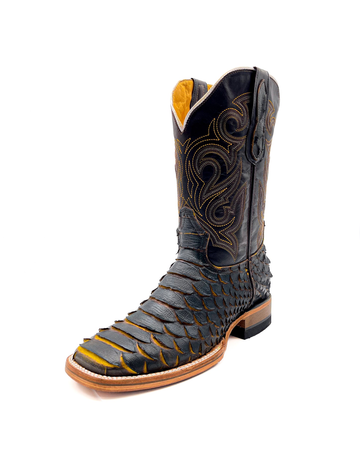 Cowboy Boot Yellow Python