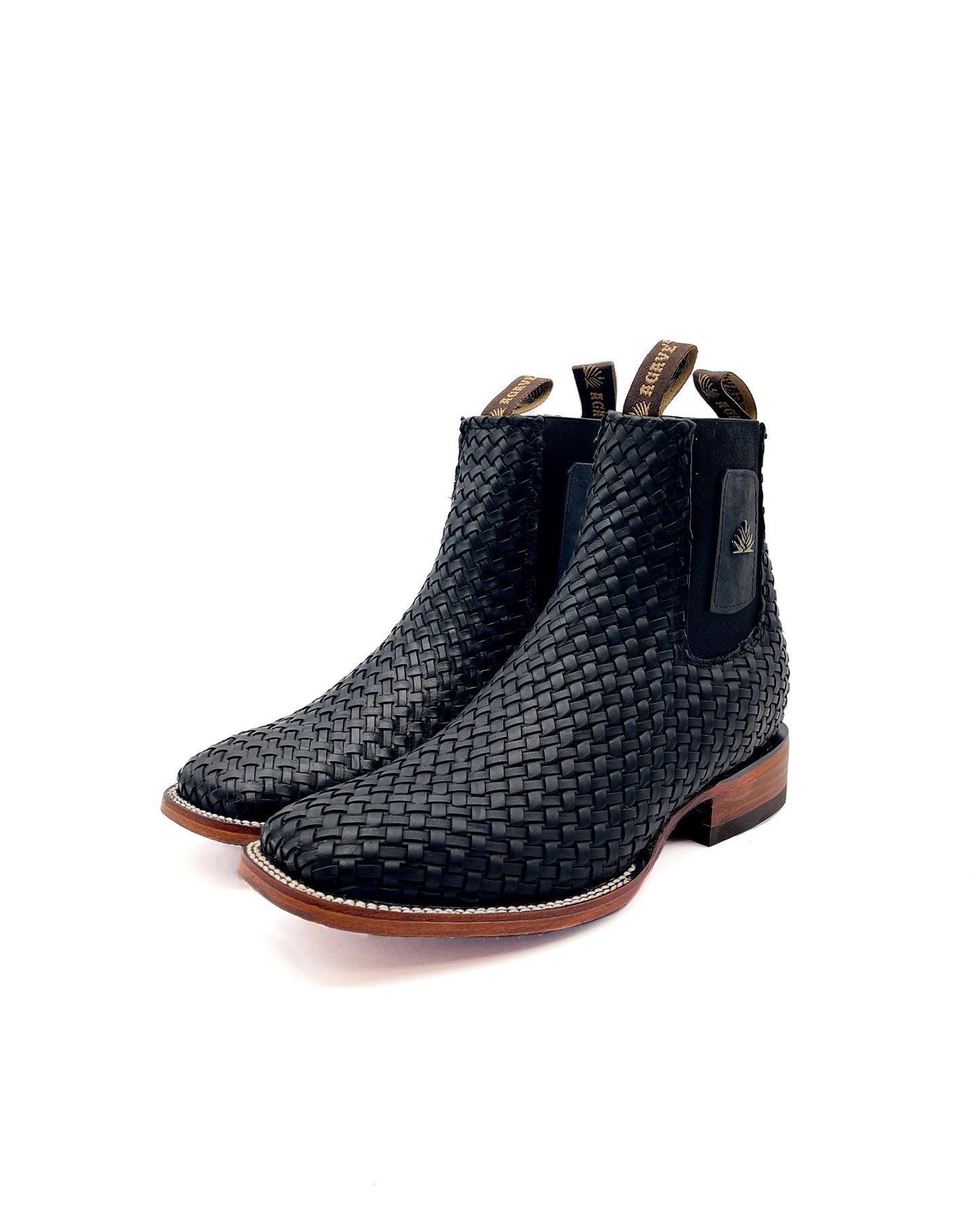 Ankle Boot Weave Woven Black