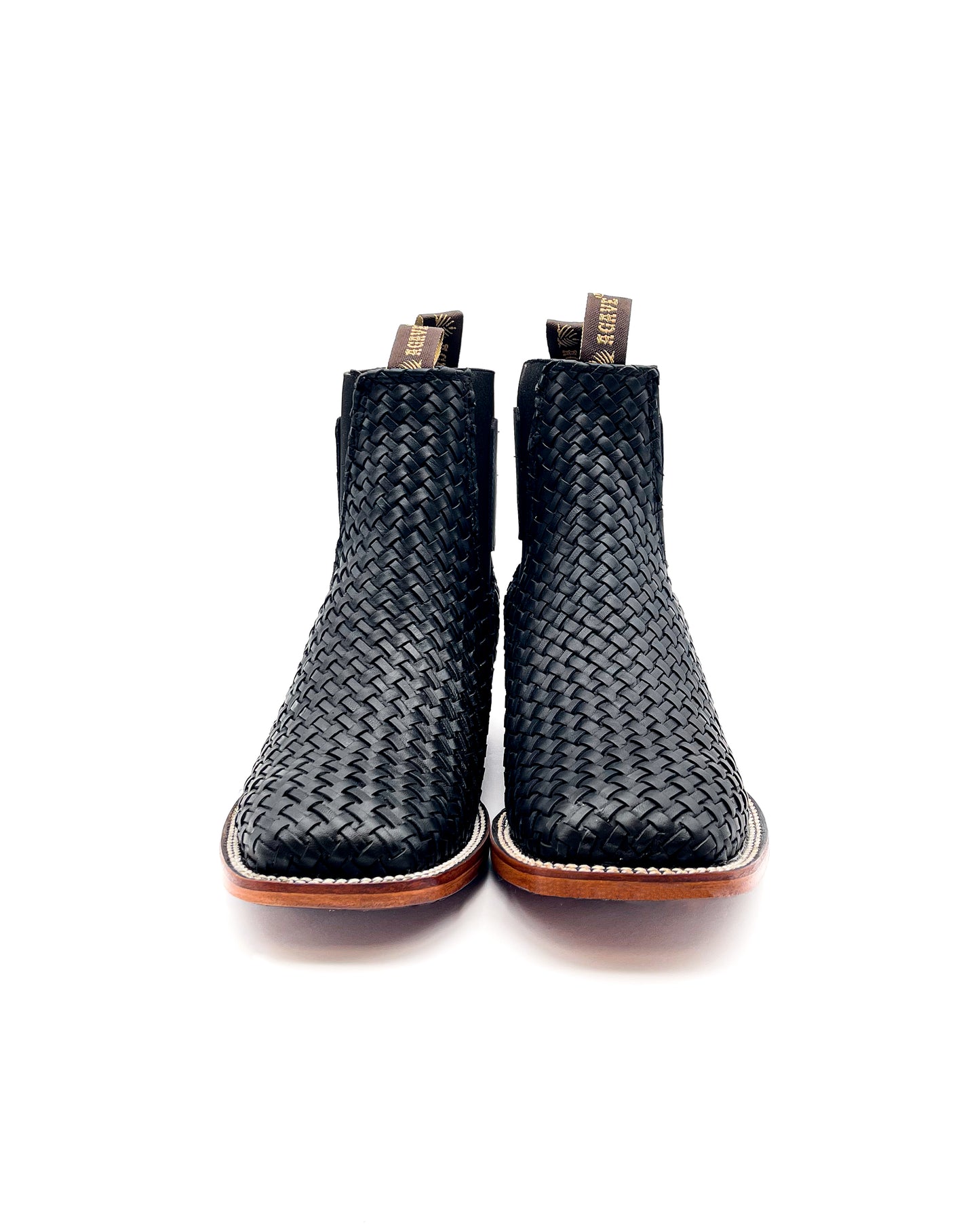 Ankle Boot Weave Woven Black