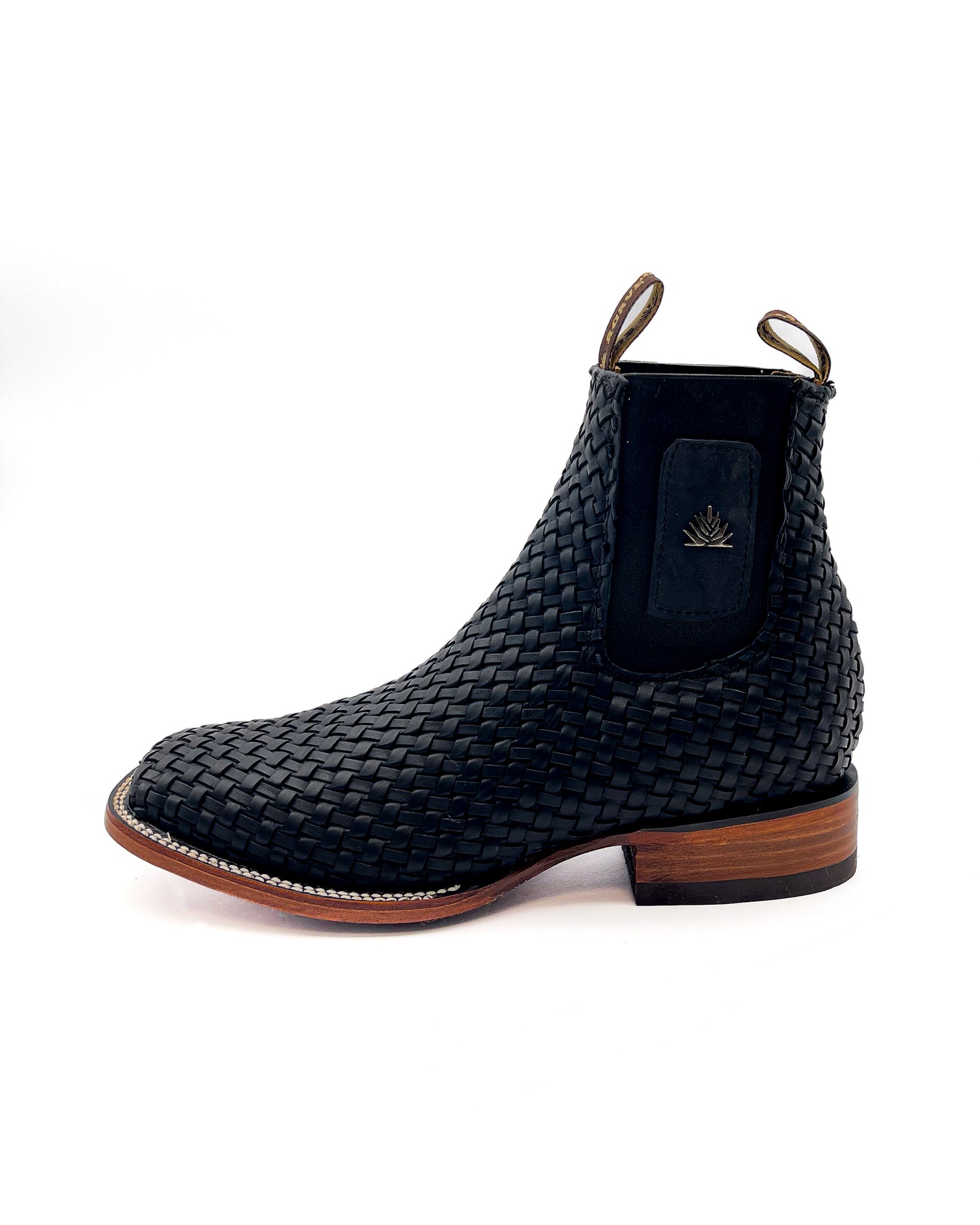 Ankle Boot Weave Woven Black