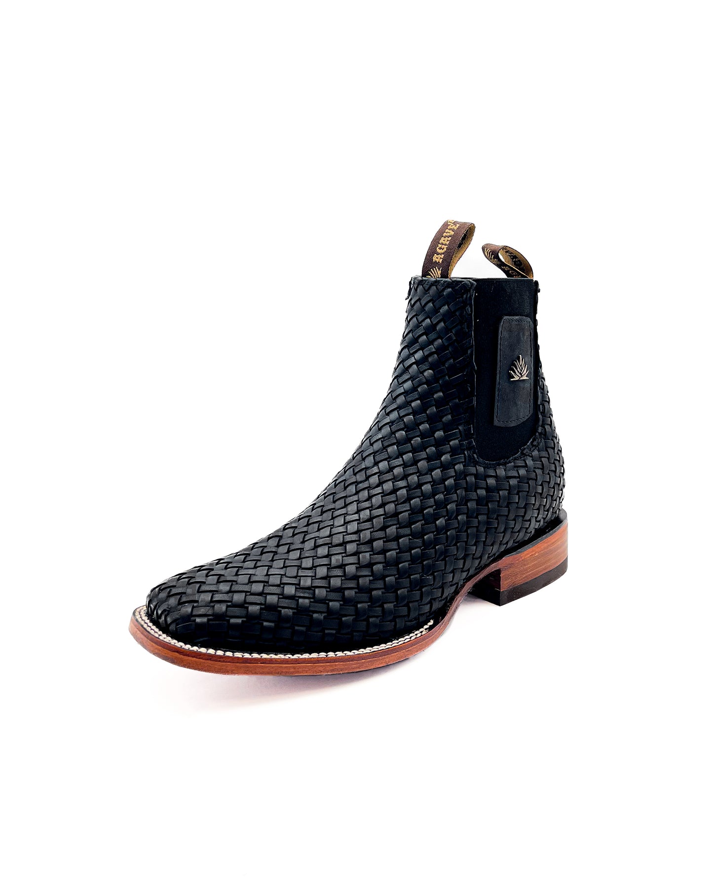 Ankle Boot Weave Woven Black