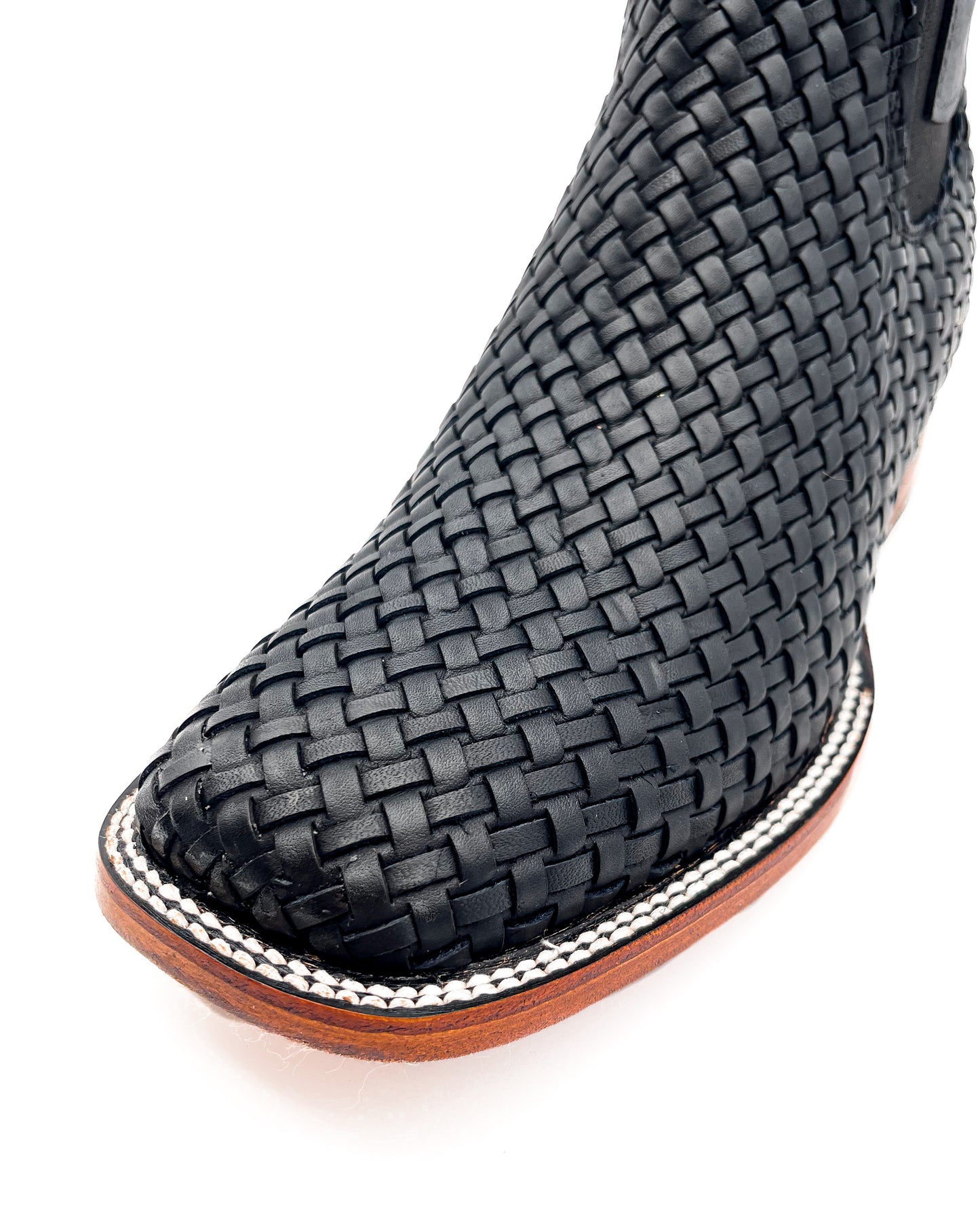 Ankle Boot Weave Woven Black
