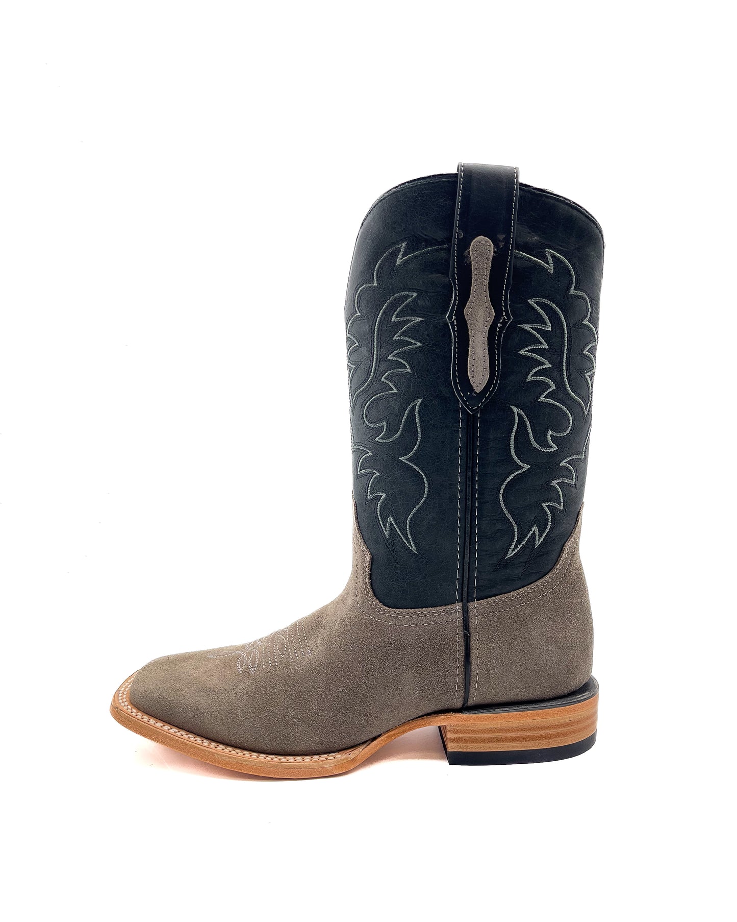 Cowboy Boot in Gray Rough Out