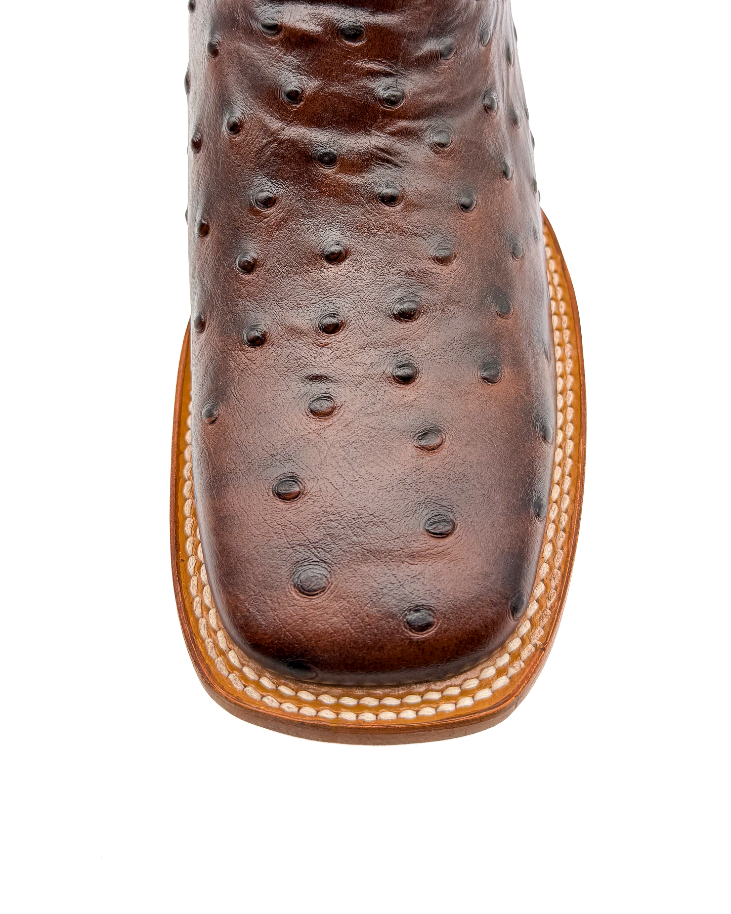 Cowboy Boot Ostrich Brown