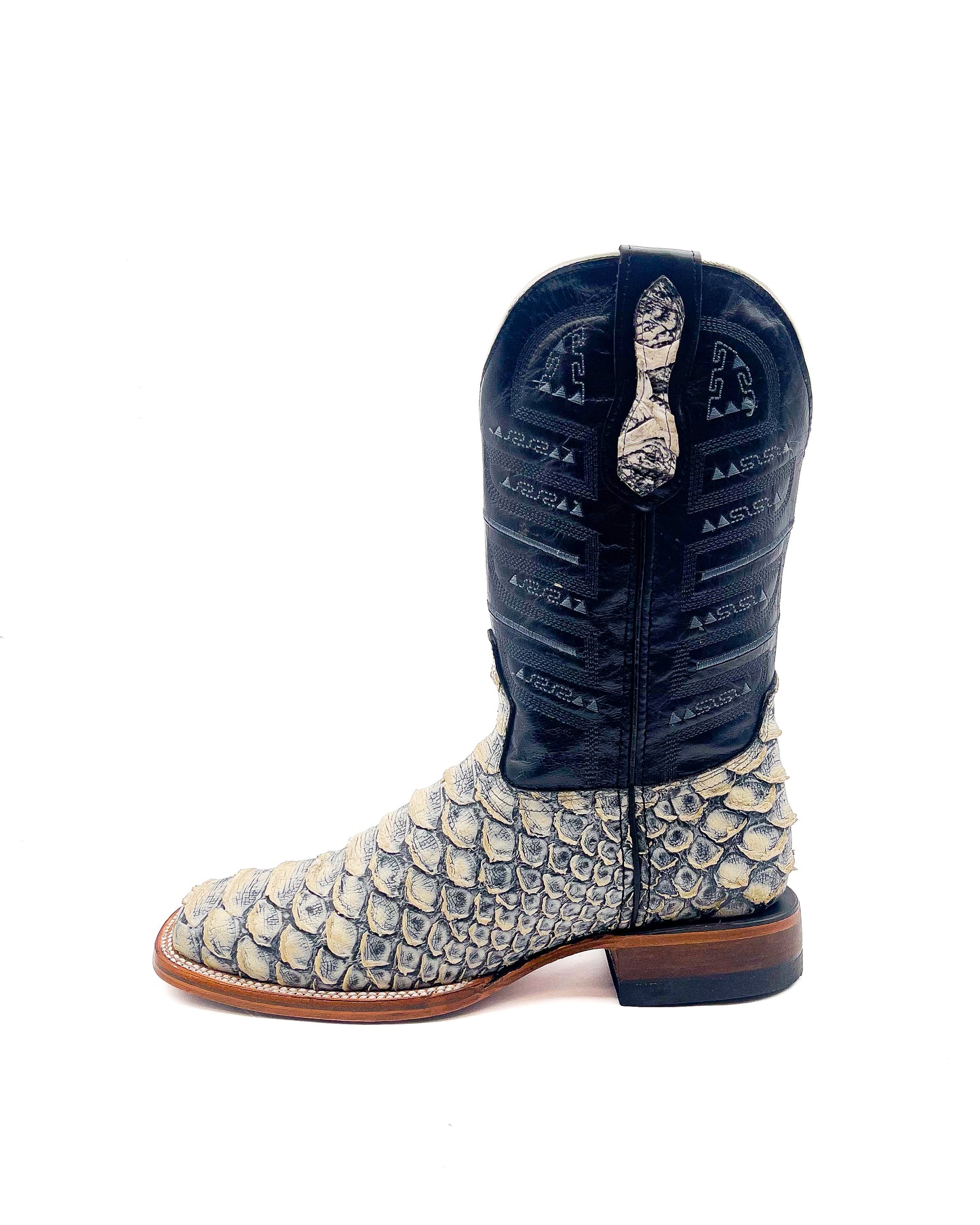 WHITE PYTHON | MEN SQUARE TOE WESTERN COWBOY BOOTS