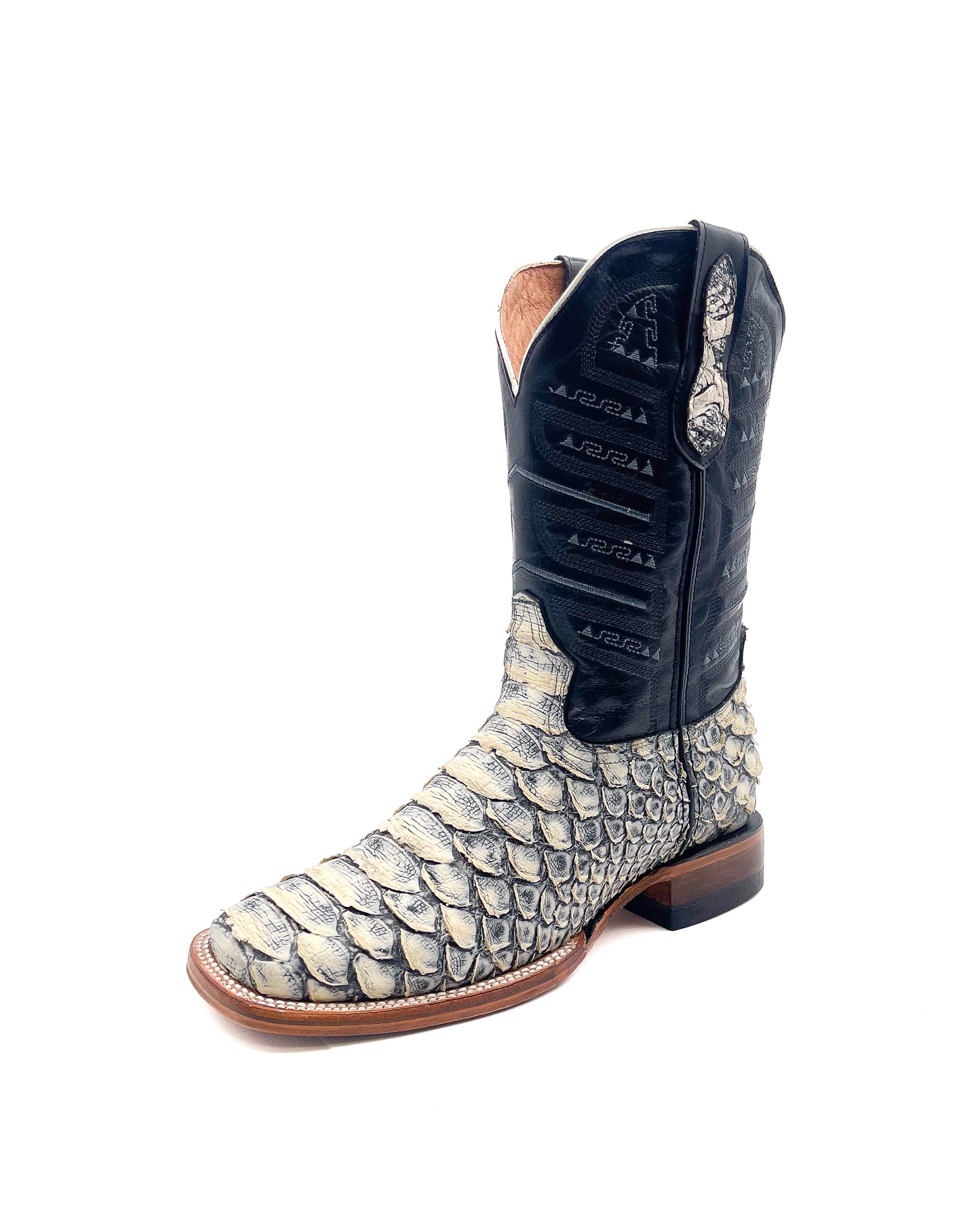 WHITE PYTHON | MEN SQUARE TOE WESTERN COWBOY BOOTS