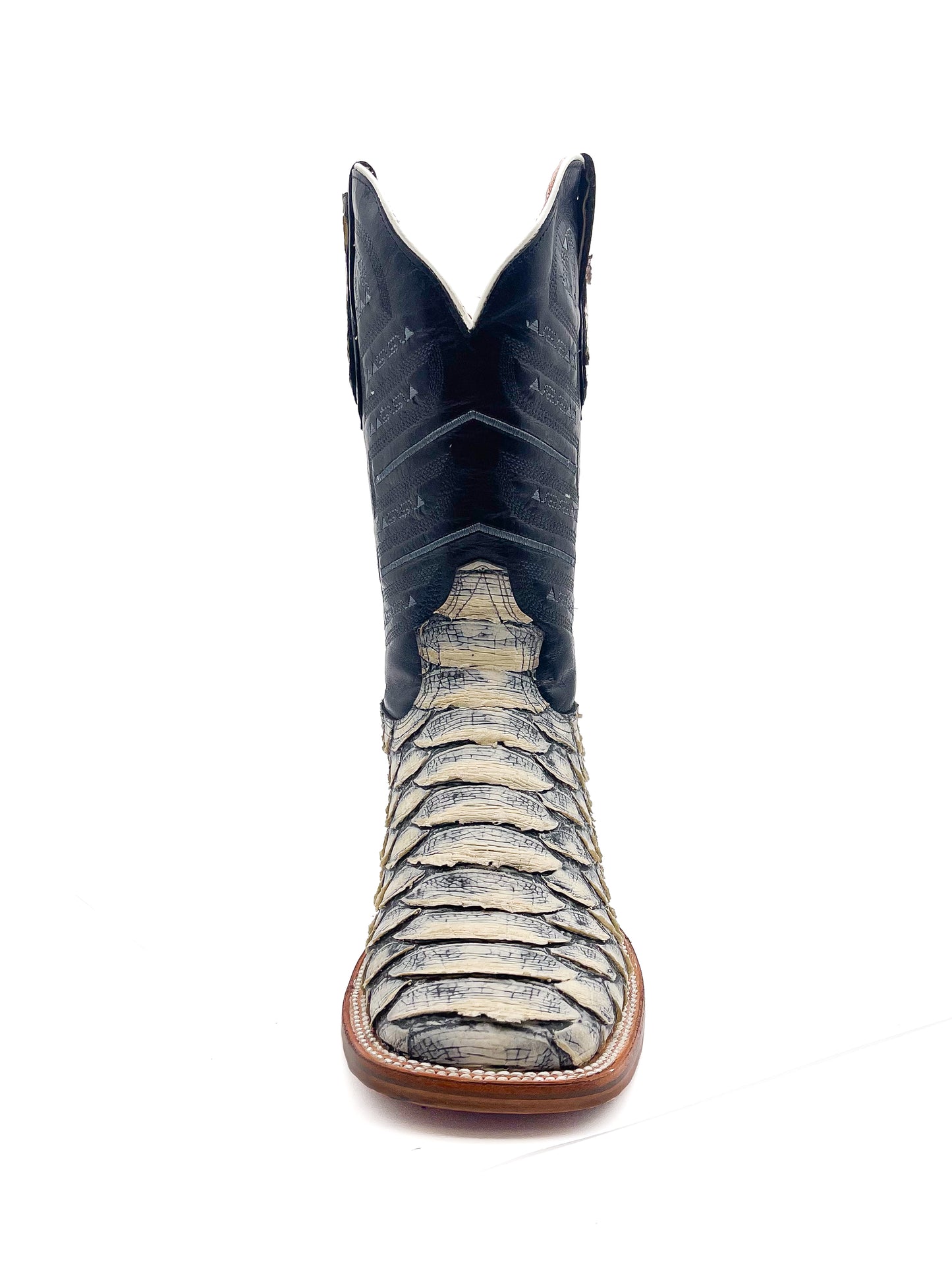 WHITE PYTHON | MEN SQUARE TOE WESTERN COWBOY BOOTS