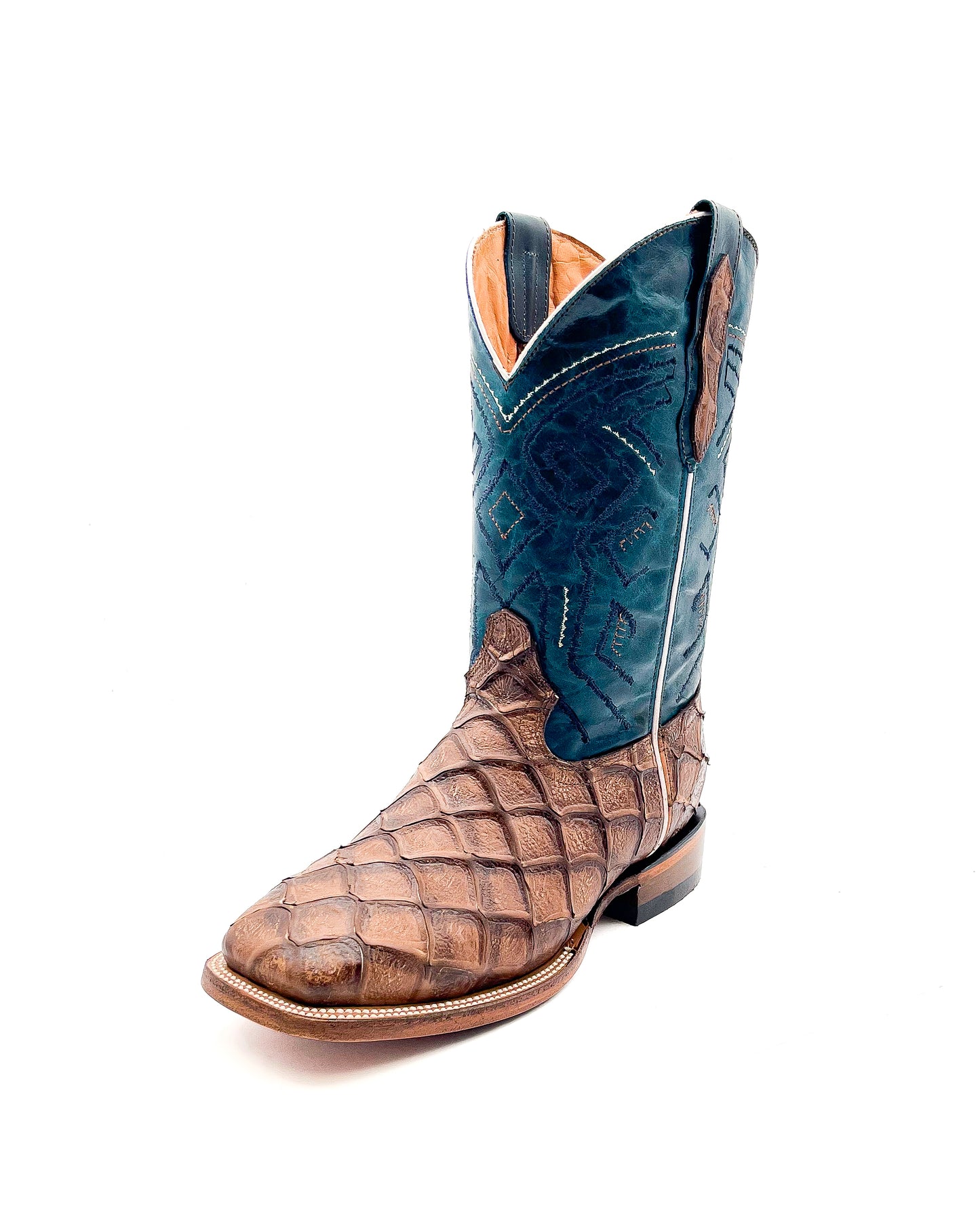 Cowboy Boot Brown Pirarucu Fish