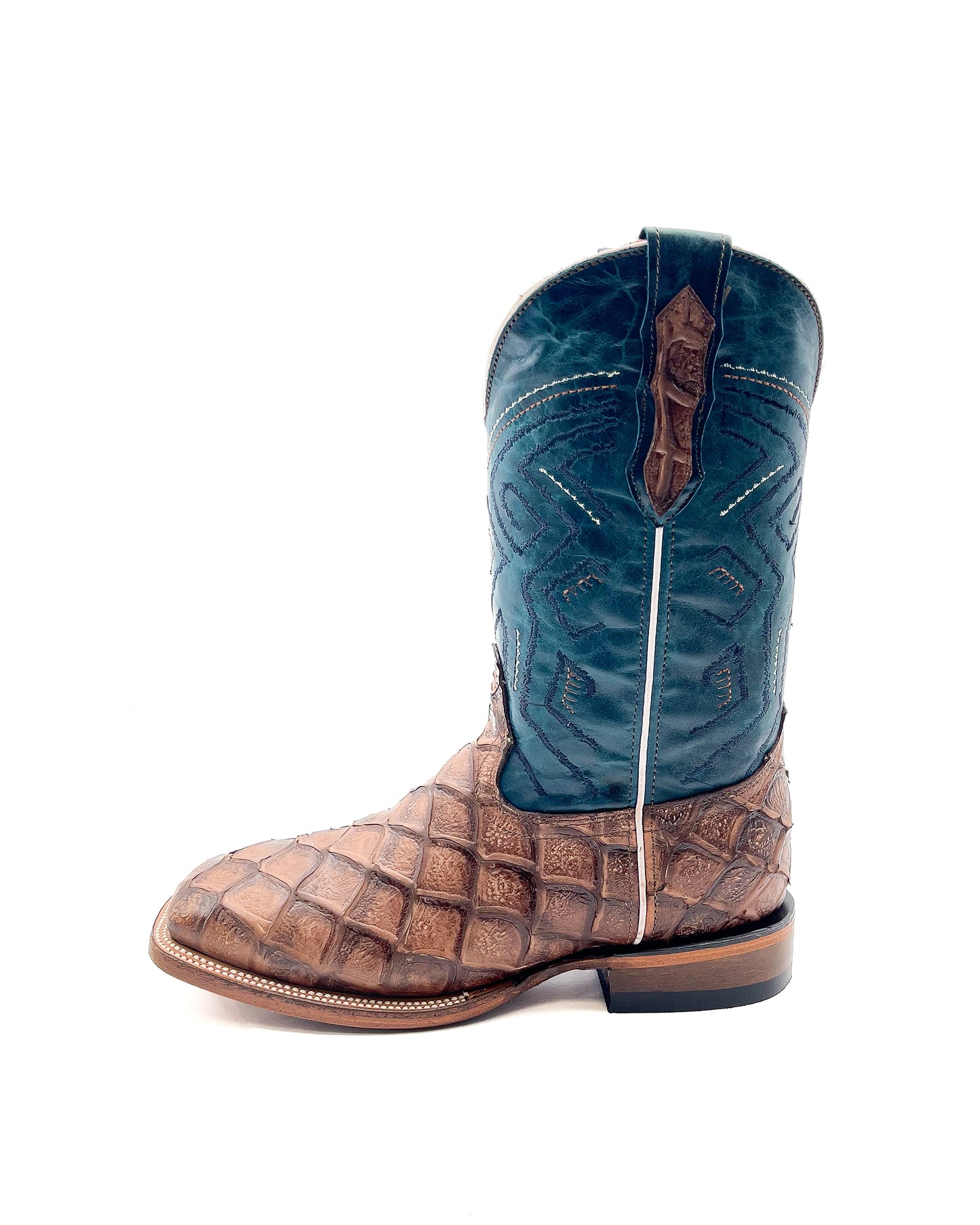 Cowboy Boot Brown Pirarucu Fish