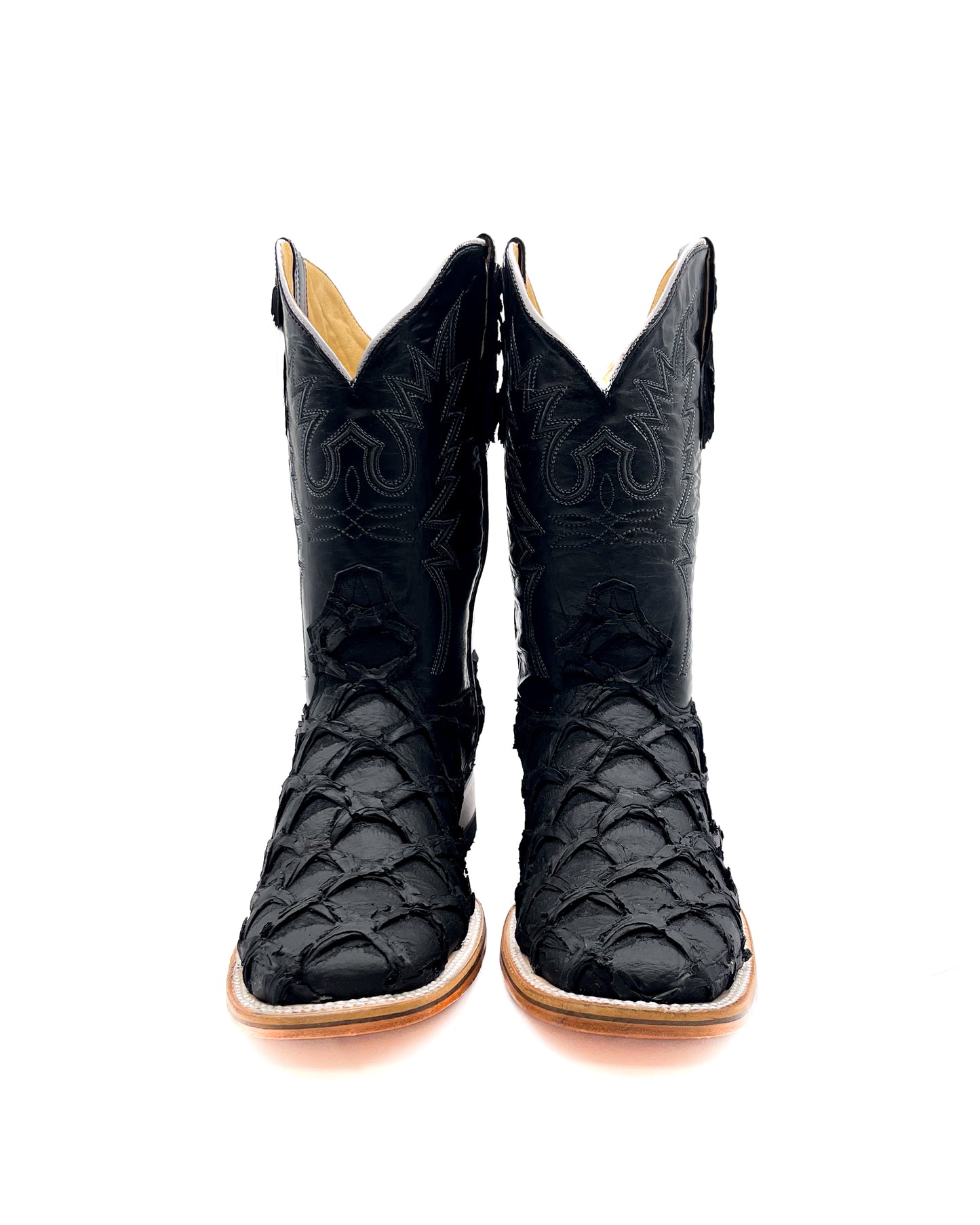 Cowboy Boot Black Pirarucu Bass