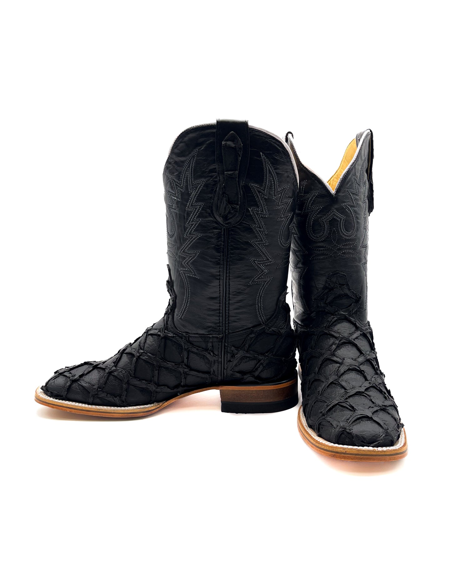 Cowboy Boot Black Pirarucu Bass