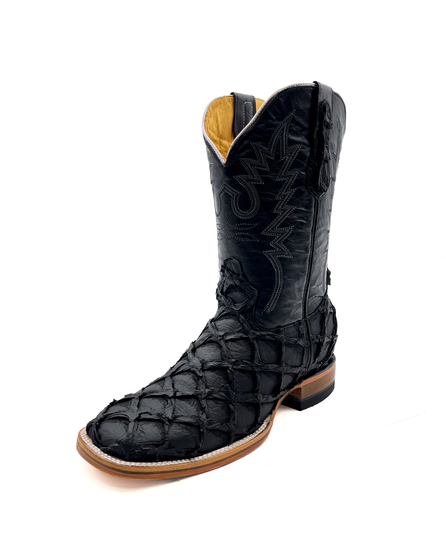 Cowboy Boot Black Pirarucu Bass
