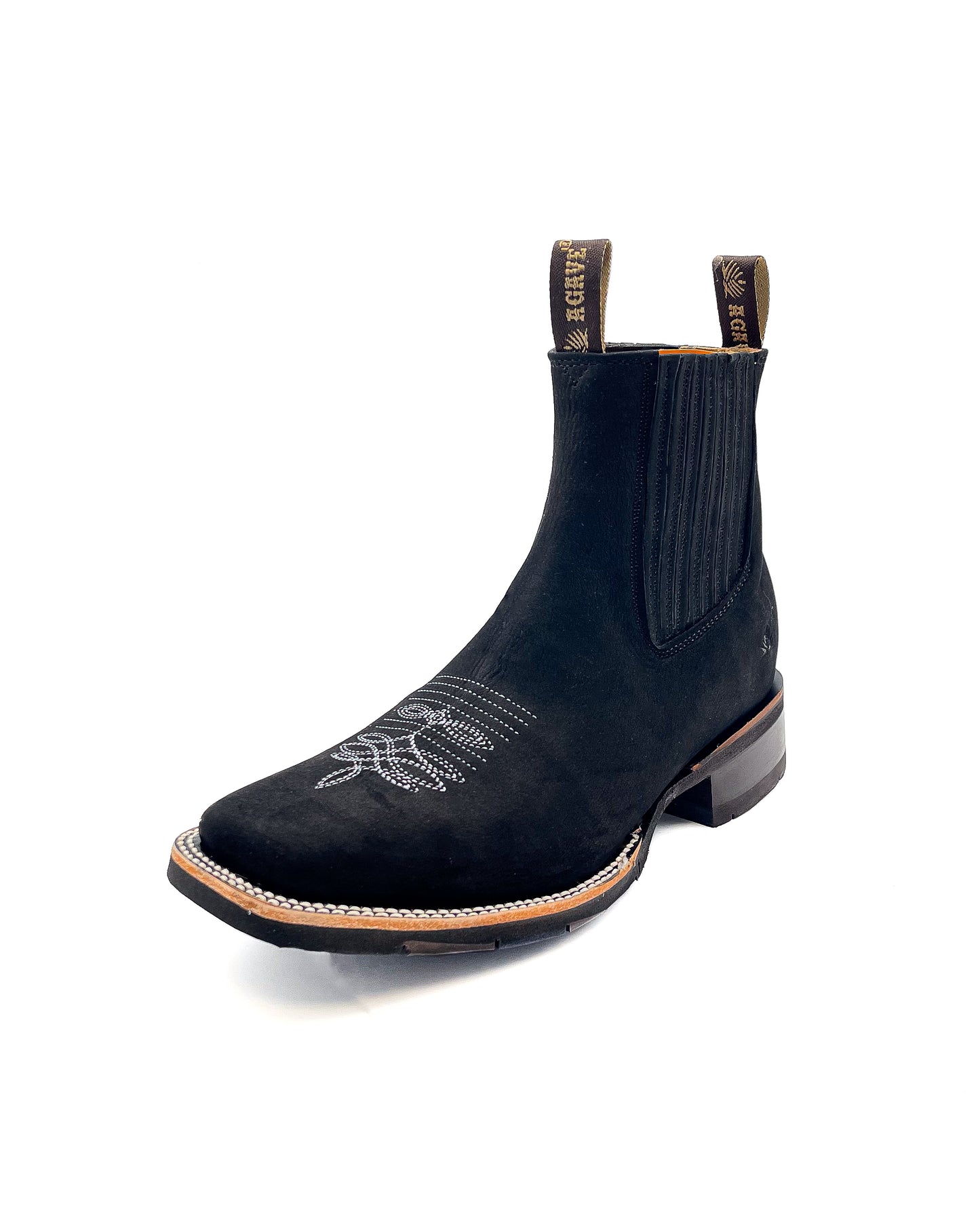 Ankle Boot Black Nobuck Rubber Sole