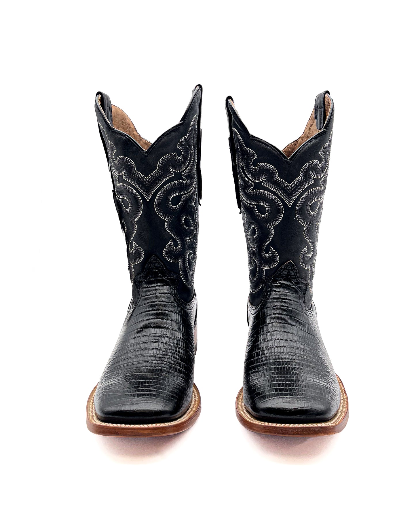 Cowboy Boot Black Lizard