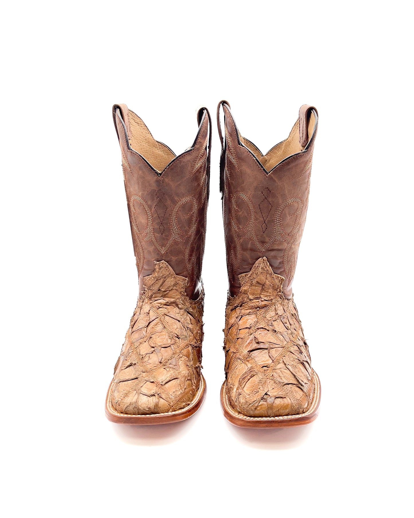Cowboy Boot Light Brown Patchwork Piracucu Bass