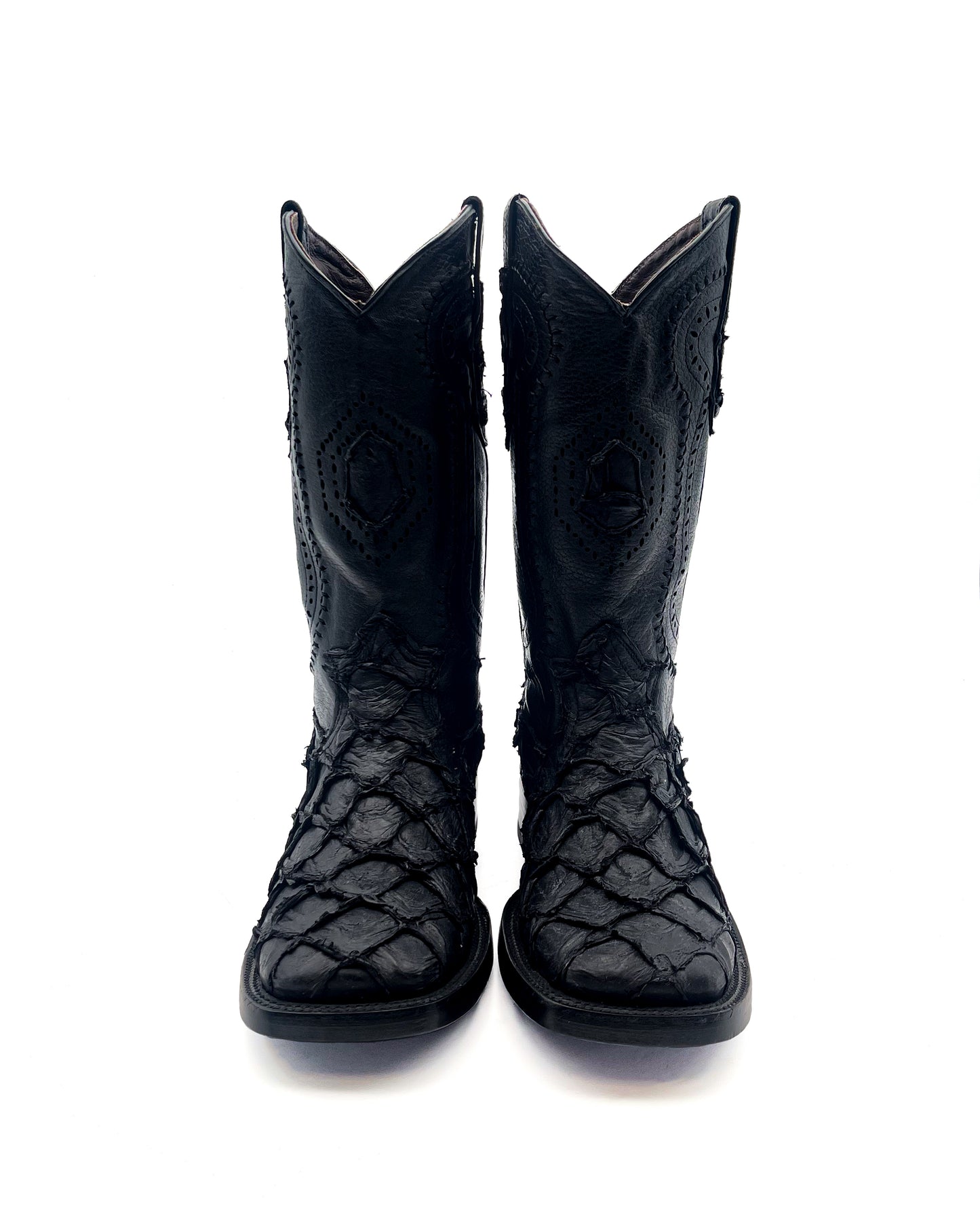 Cowboy Boot Blackout Bass Pirarucu Leather