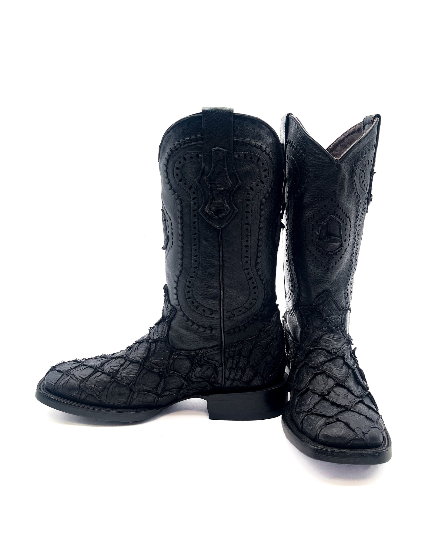 Cowboy Boot Blackout Bass Pirarucu Leather