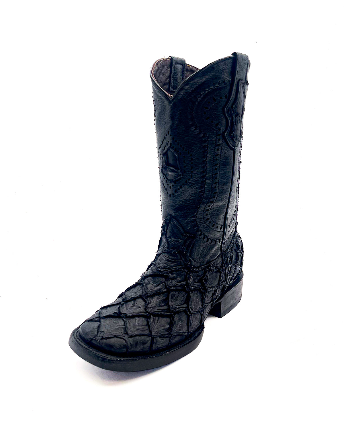 Cowboy Boot Blackout Bass Pirarucu Leather