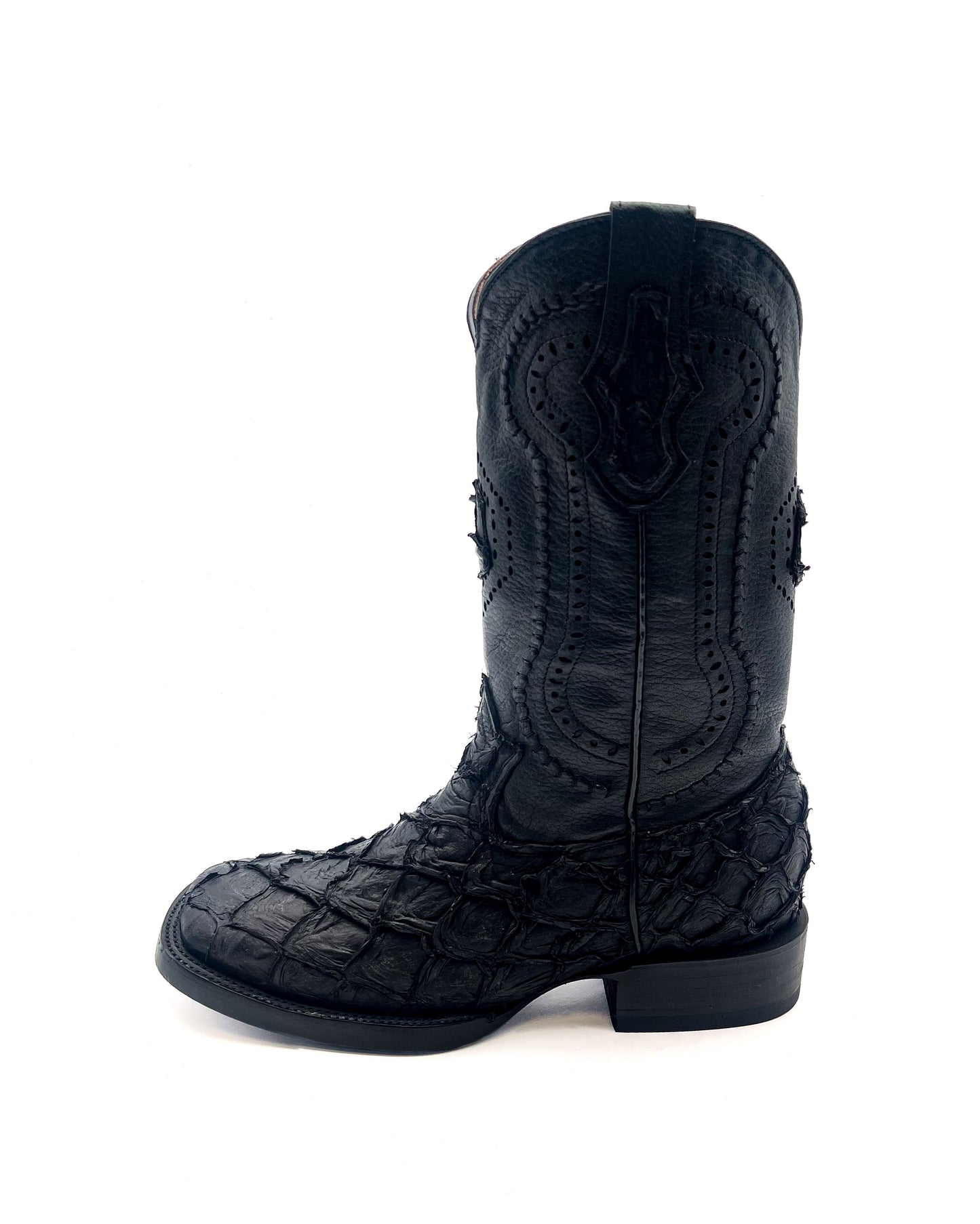 Cowboy Boot Blackout Bass Pirarucu Leather