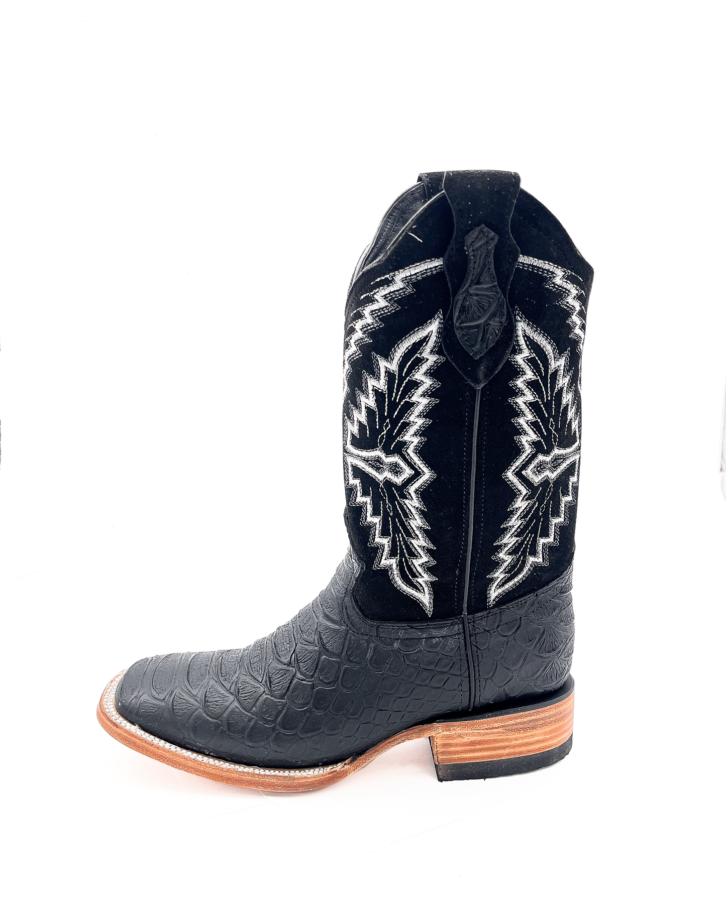 Cowboy Boot Black Python