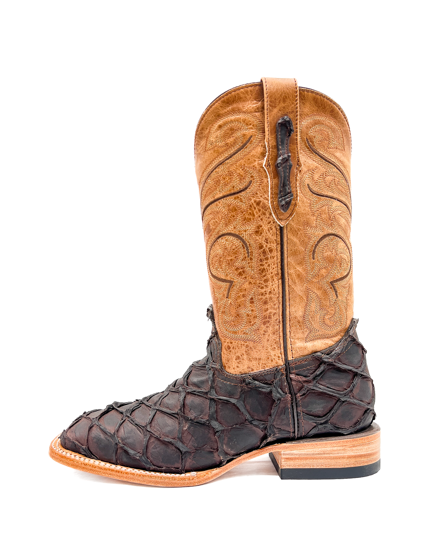 Cowboy Boot Brown Pirarucu Bass