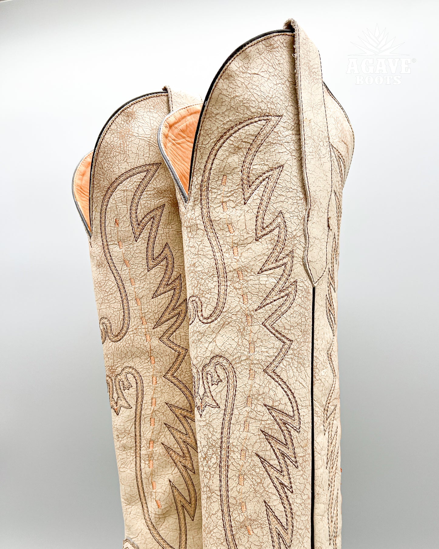 Cowboy Boot Tall Rustic White