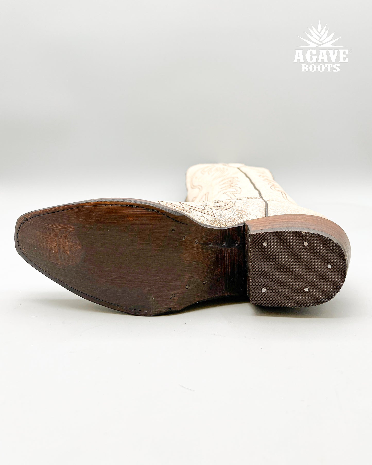 Cowboy Boot Tall Rustic White