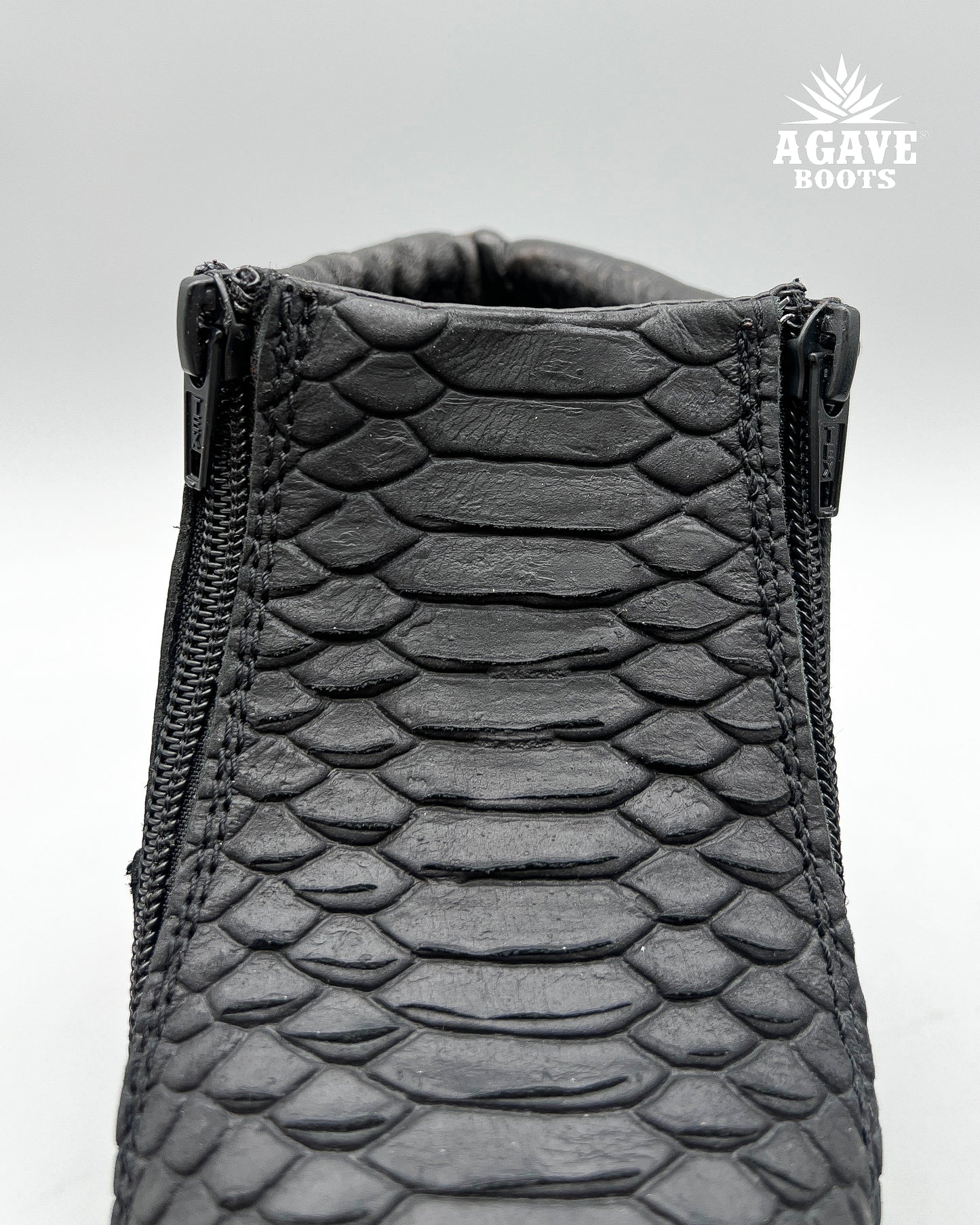 Zipper Shoe Red Bottoms Black Python Rubber Sole