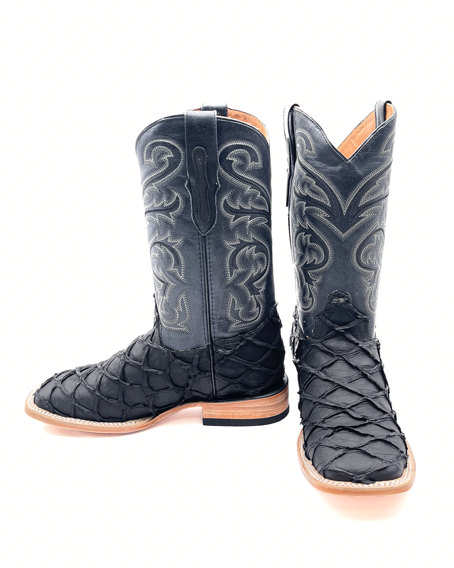 Cowboy Boot Black Pirarucu Bass